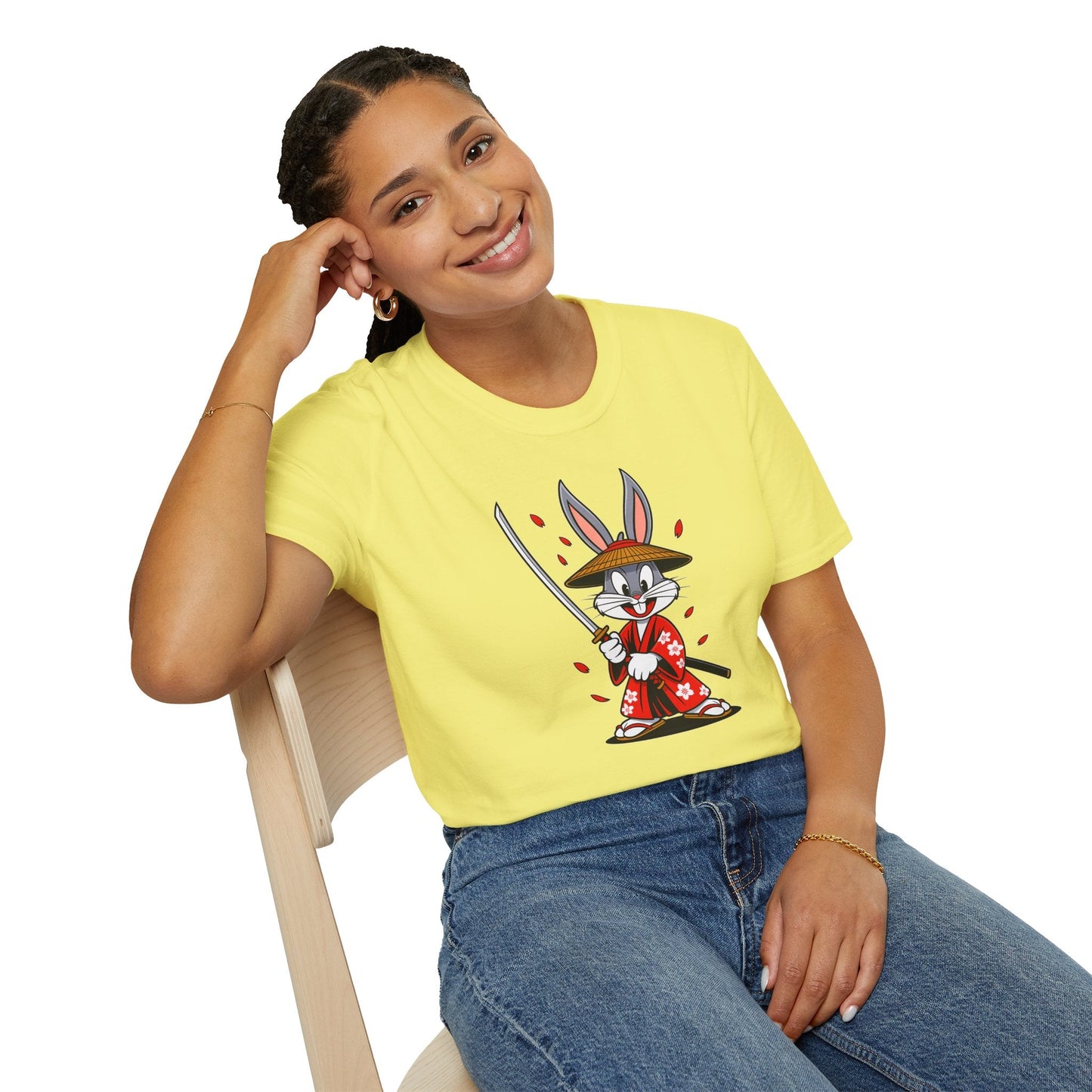 Bugs Bunny Graphic T Shirt Unisex Gildan Softstyle 64000 Cotton Tee Cartoon Animation Design