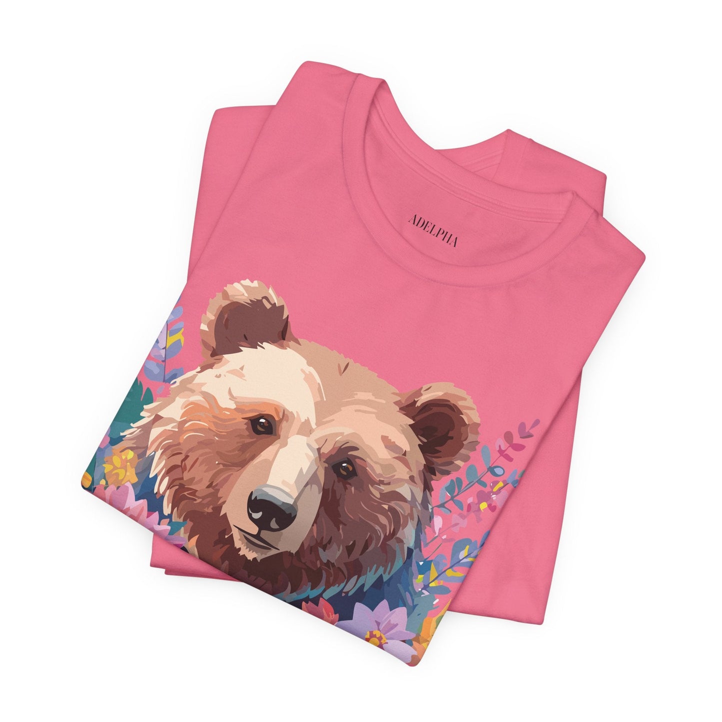 Adelpha Bear Graphic Tee Unisex Short Sleeve Vintage Inspired Art Shirt