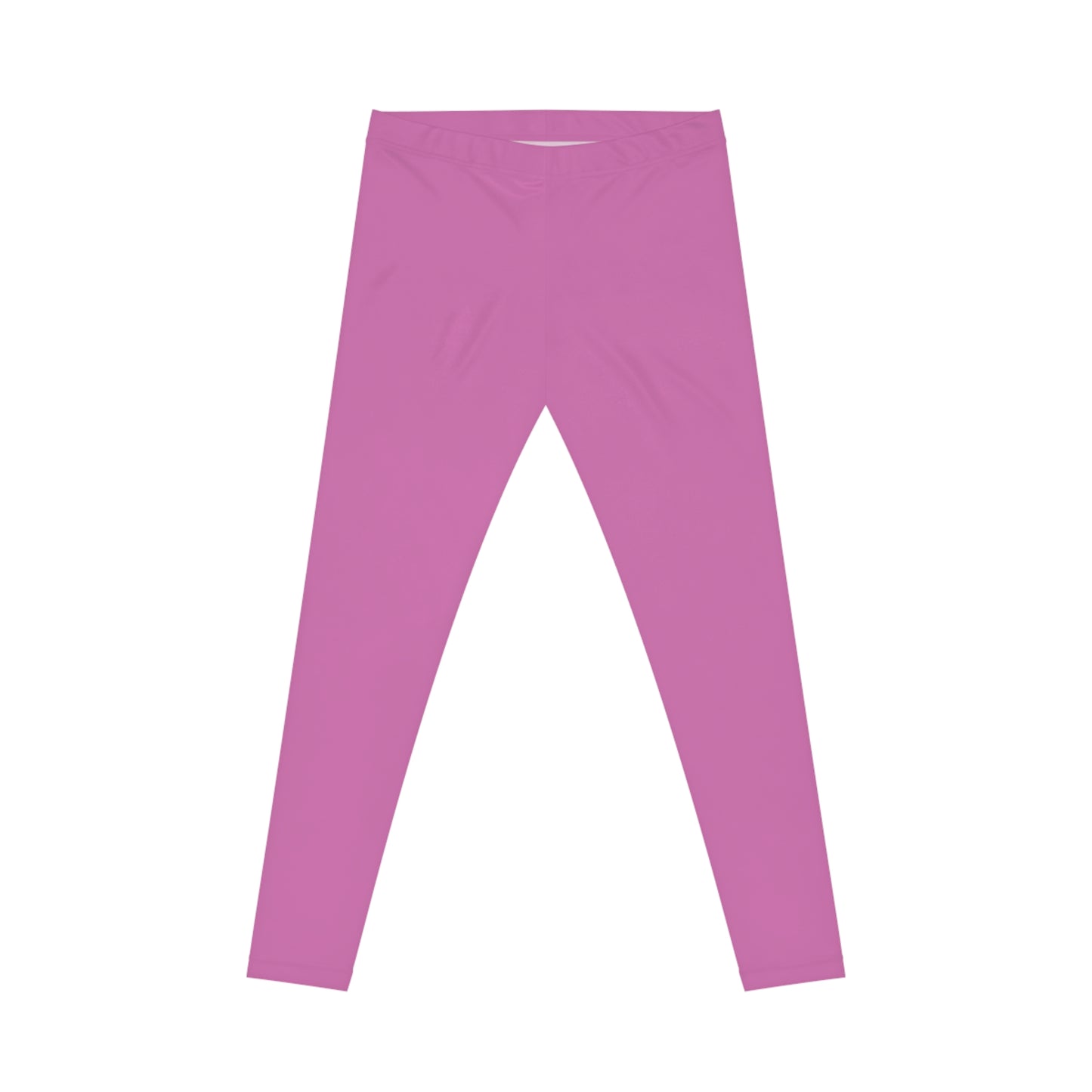 Petal Pink Color Women's Poly-Span Casual Leggings XS-2XL