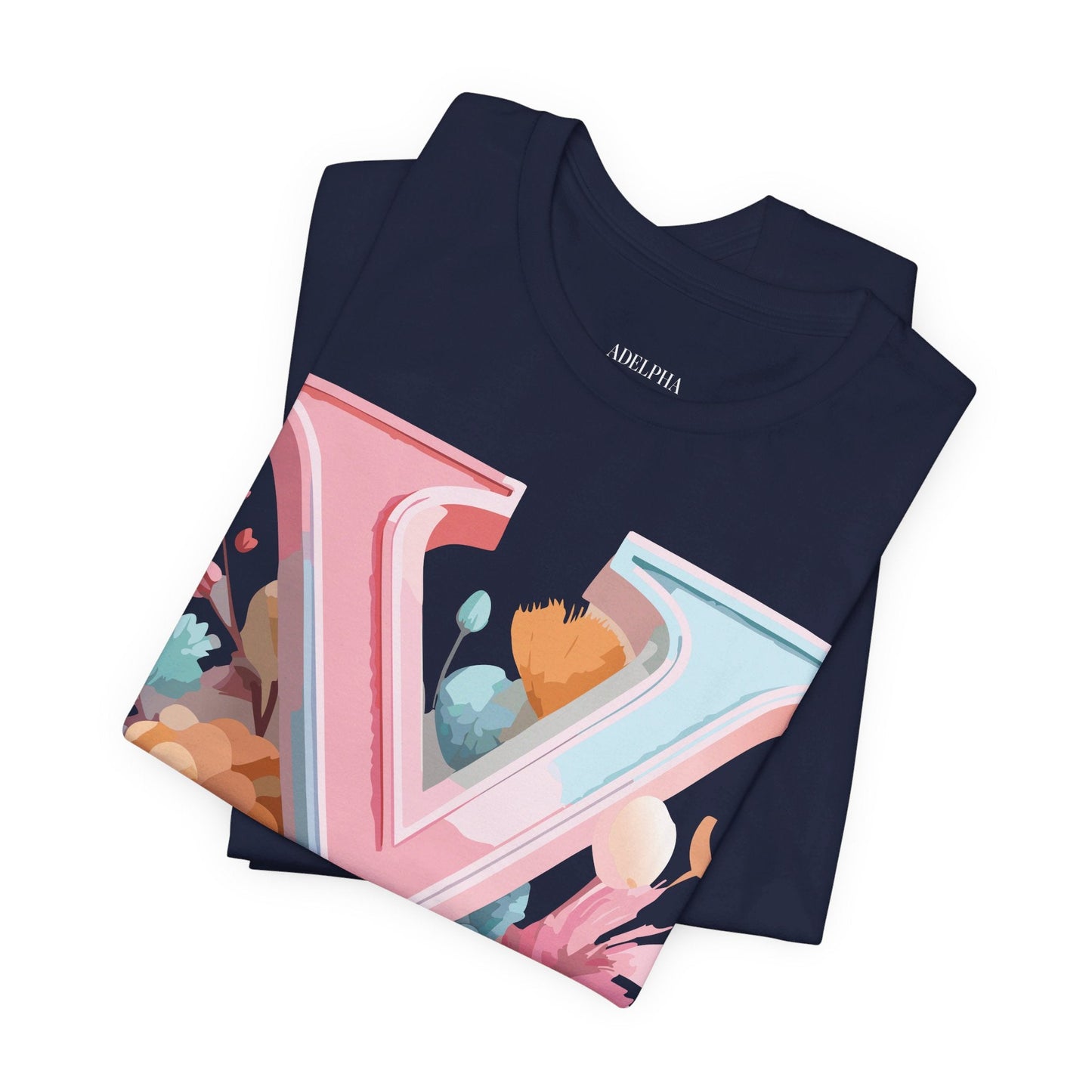 Letter Y Graphic Tee Unisex Short Sleeve Vintage Inspired Artwork Adelpha Premium
