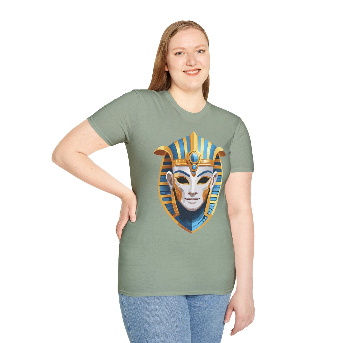 Mask Tee Shirt Unisex Gildan Softstyle 64000 Cotton Tee With Masquerade Design Artwork