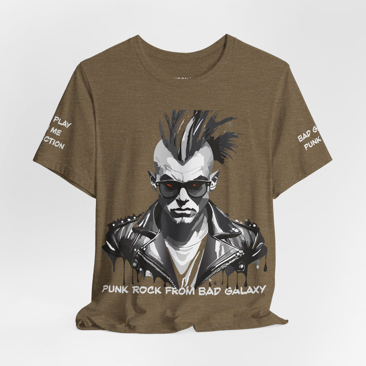 Punk Rock Graphic Unisex Cotton Bella+Canvas Tee with Art Design b33