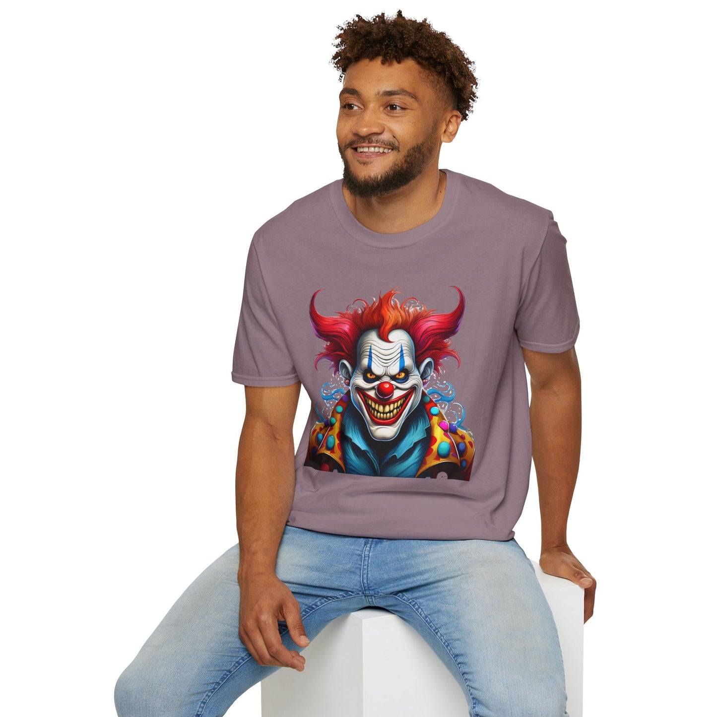 Clown Shirt Unisex Tee Circus Shirt Funny Man Shirt Scary Man Tee 100 Percent Cotton Gildan 64000