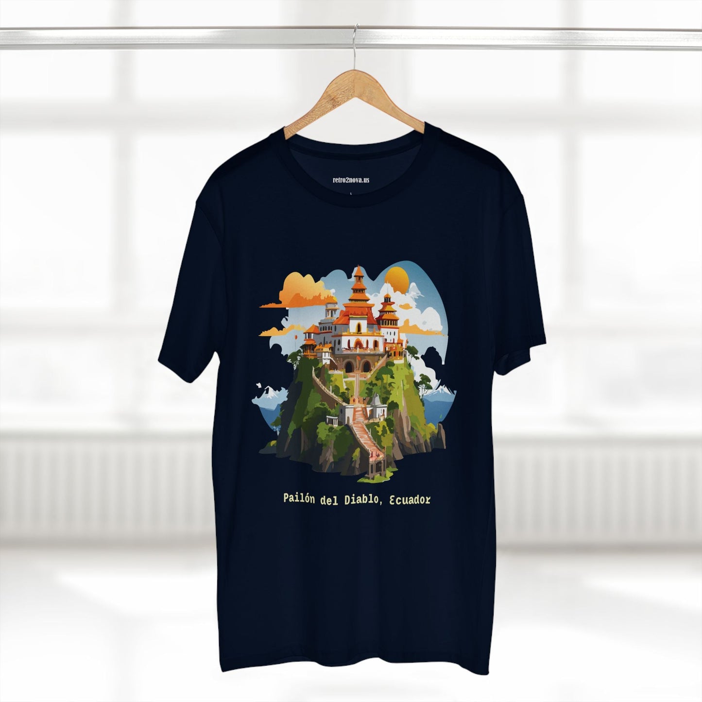 Travel Shirt Unisex Premium Cotton Tee With Original Art Design From Retro2Nova Ecuador Inspired