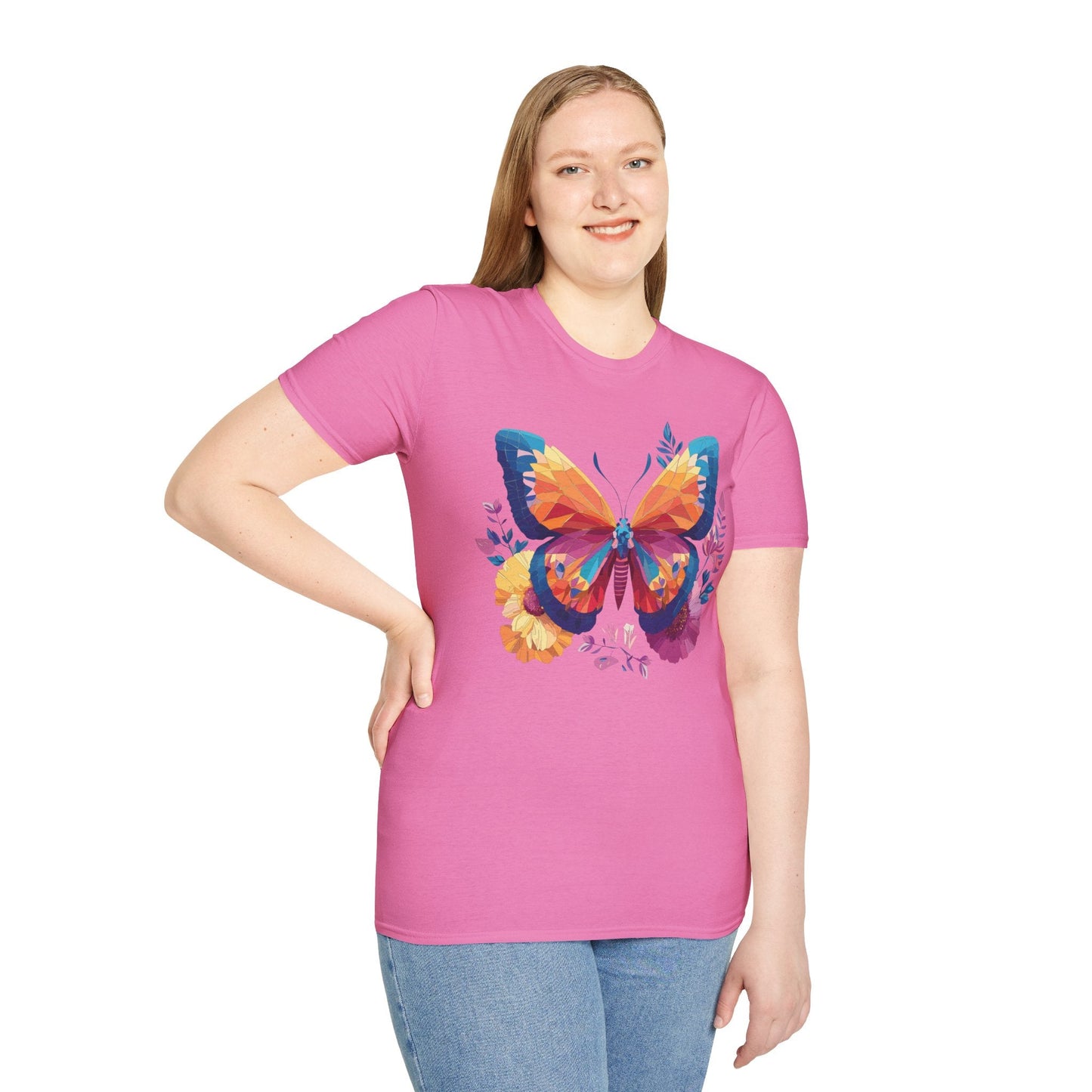 Butterfly Shirt Unisex Softstyle Short Sleeve Tee Monarch Butterfly 100 Percent Cotton