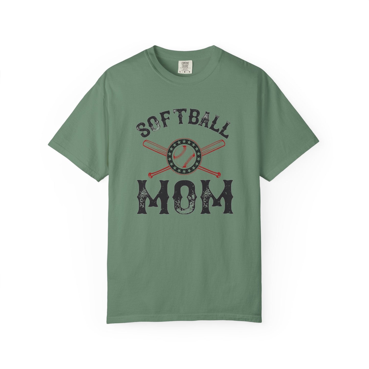 Softball Mom T-shirt Mother Day Mama Tee Unisex Comfort Colors Garment-Dyed Cotton h92