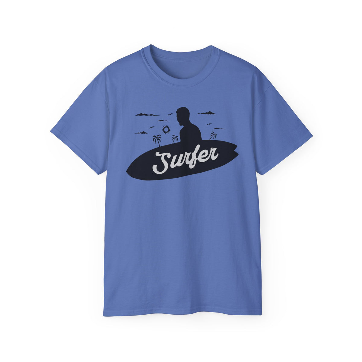Surfer silhouette surfboard T-Shirt | Beach ocean waves design