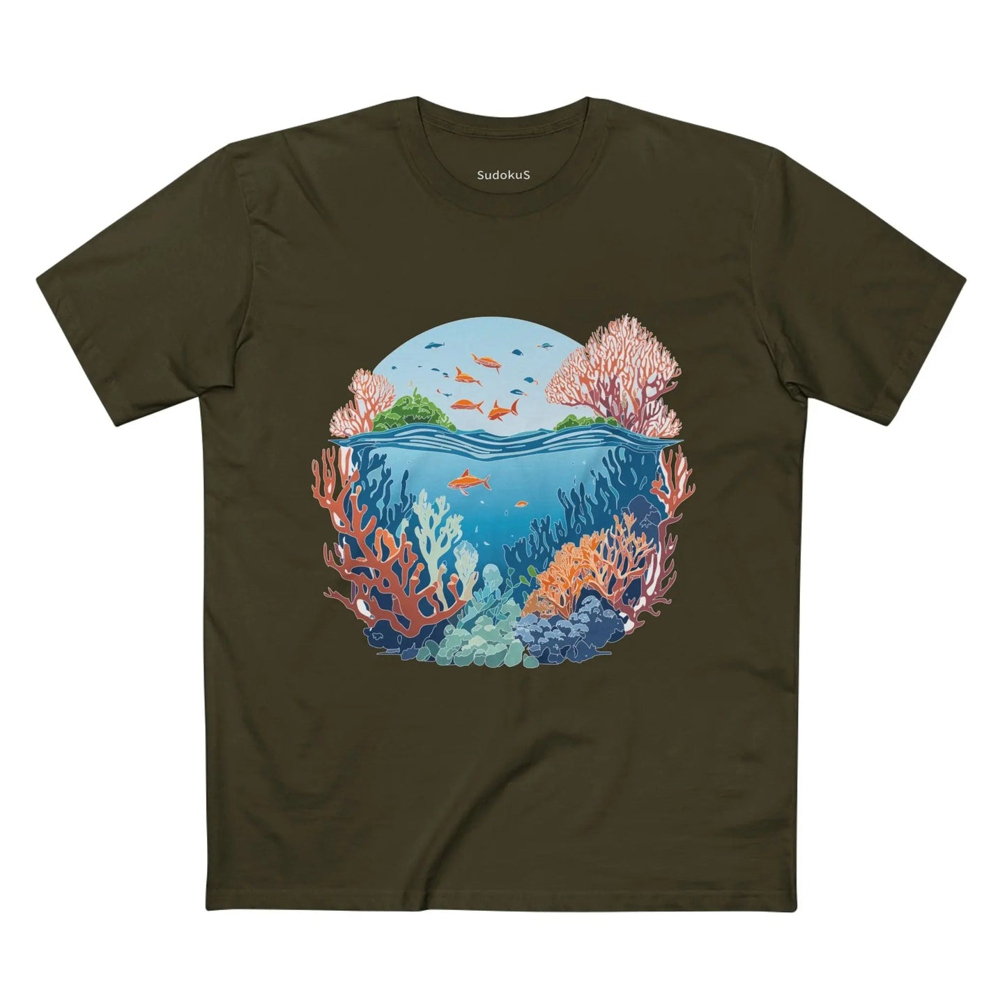 Ocean Coast Graphic Unisex 100 Cotton Staple Tee 2