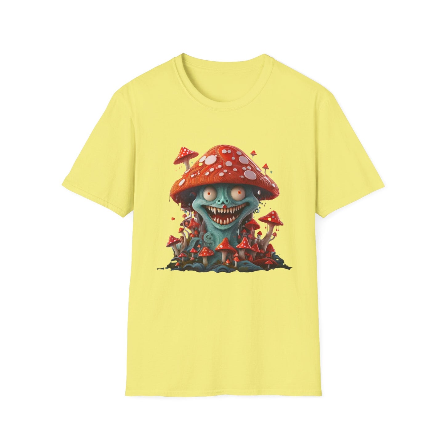 Mashroom Tee Shirt Unisex Softstyle Short Sleeve Tee With Funny Mashroom Artwork