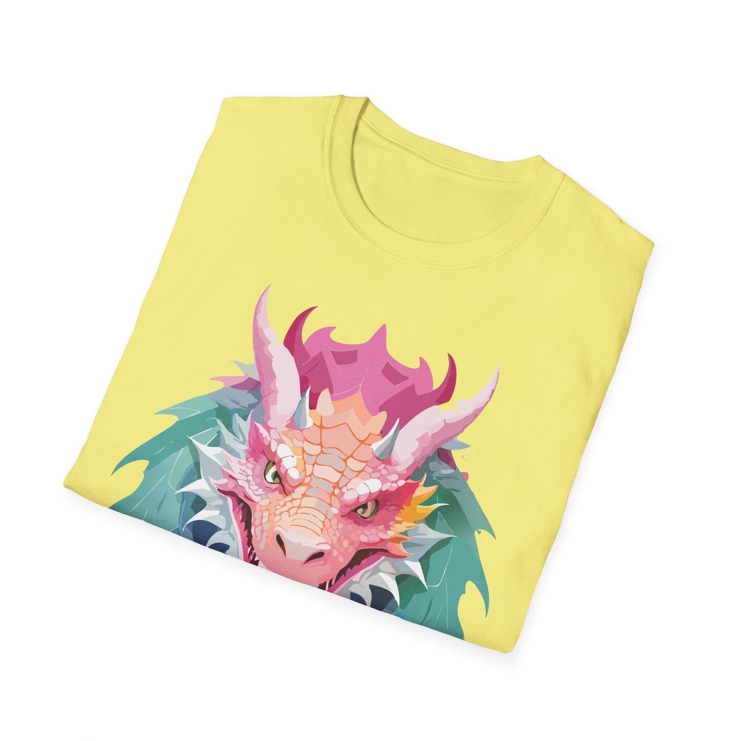 Dragon T Shirt Unisex Softstyle Cotton Tee With Animal Art Design Graphic Print Artwork