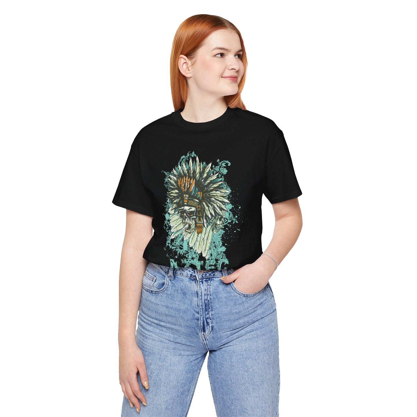 Skull Graphic Design Unisex Cotton Tee Shirt Art-14