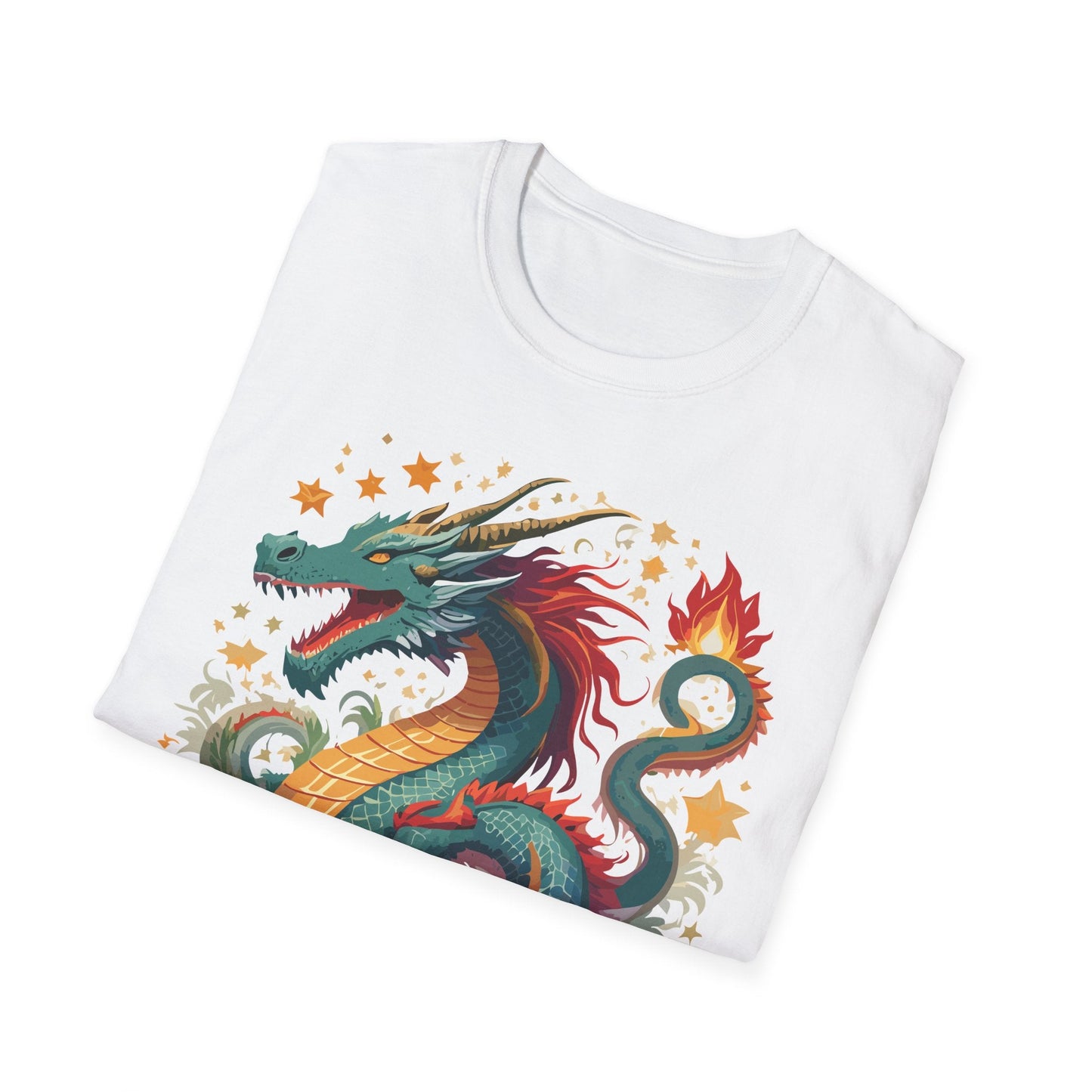 Dragon Graphic Unisex 100 Cotton Tee with Animal Artwork Design 1