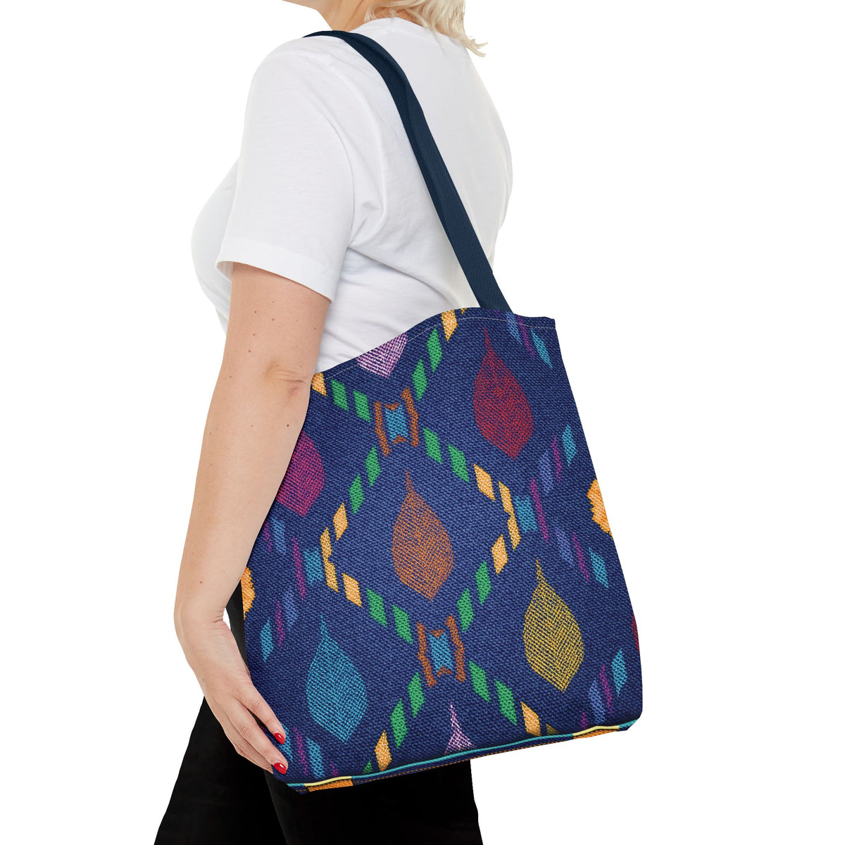 Diwali Graphic Denim Fabric Imitation Print Unisex Canvas Bag Poly Spun 3 Sizes Tote Bag 205-1