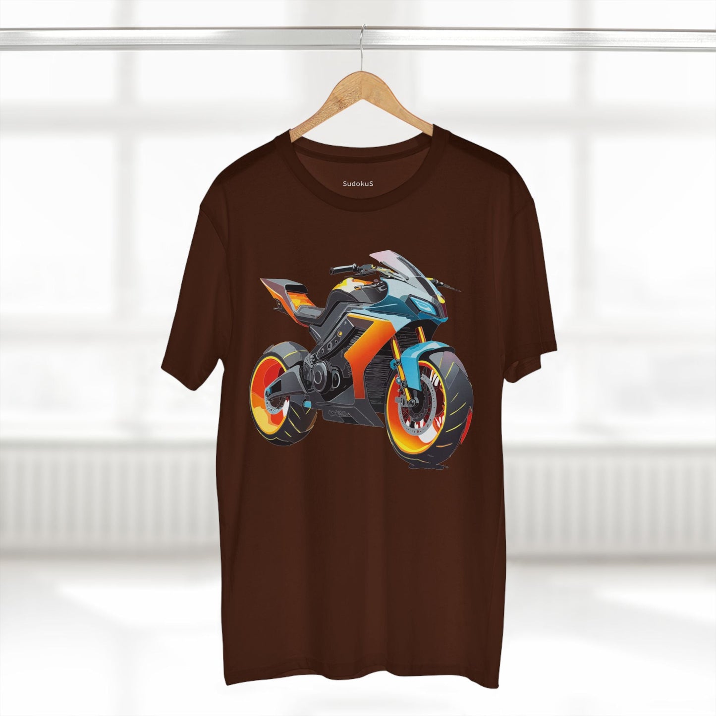 Moto Bike Graphic Unisex 100 Cotton Staple Tee 29