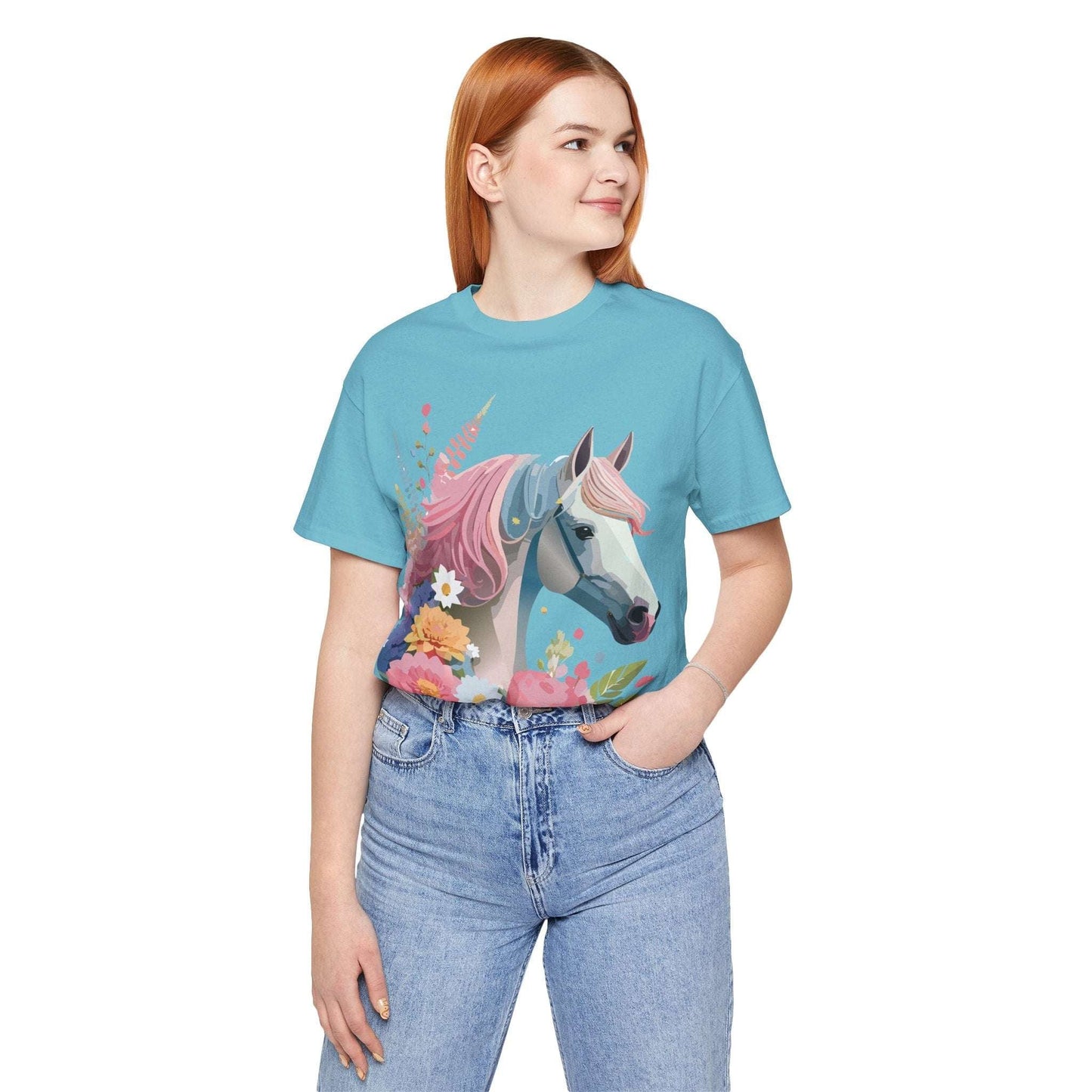 Horse Graphic Unisex 100 Cotton Vintage Animal Art T-Shirt 3