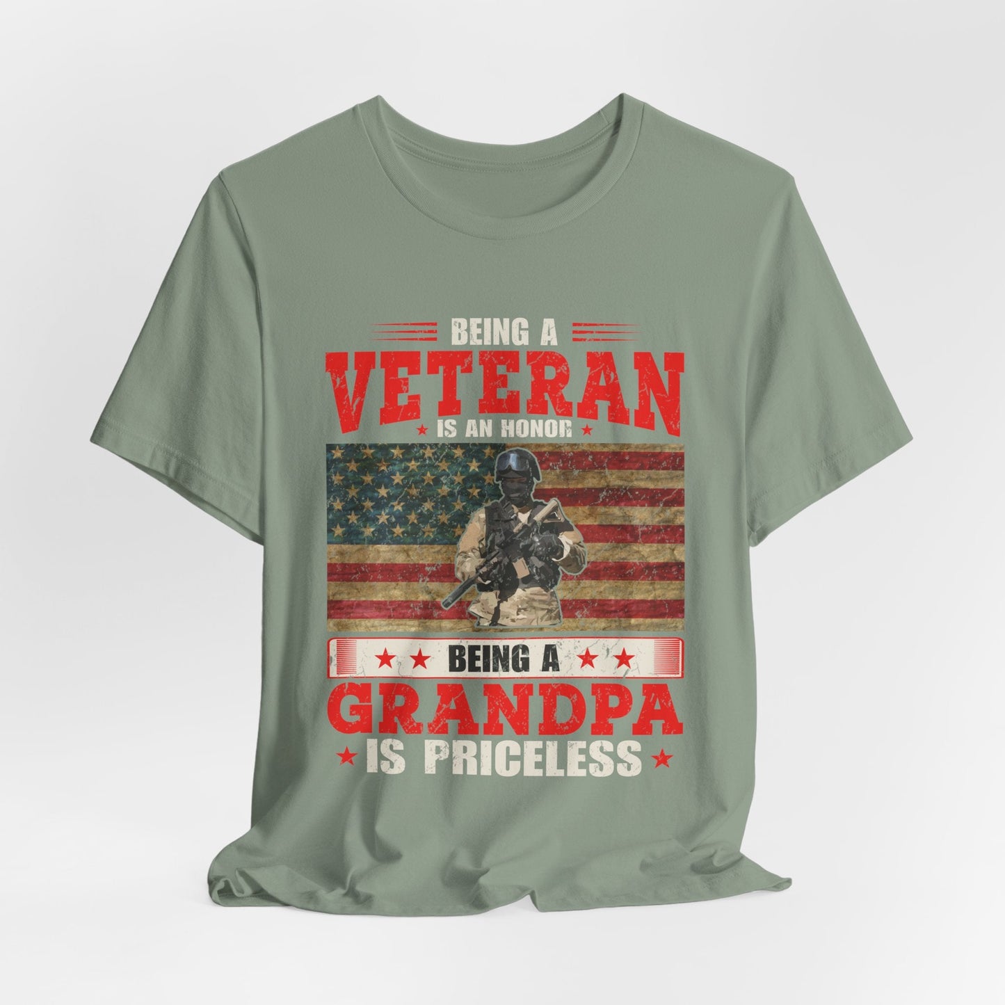 Army Veteran Patriotic Graphic Design Unisex Cotton T-Shirt v34