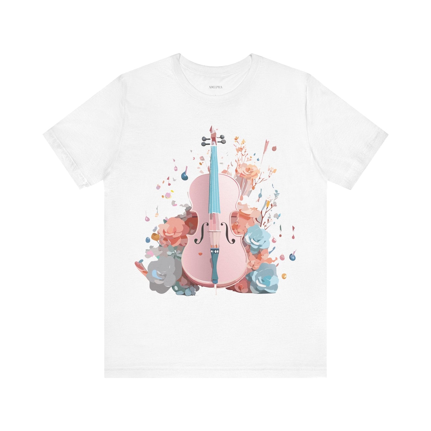 Music Graphic Unisex 100 Cotton Vintage Art with Musical Elements Tee 12