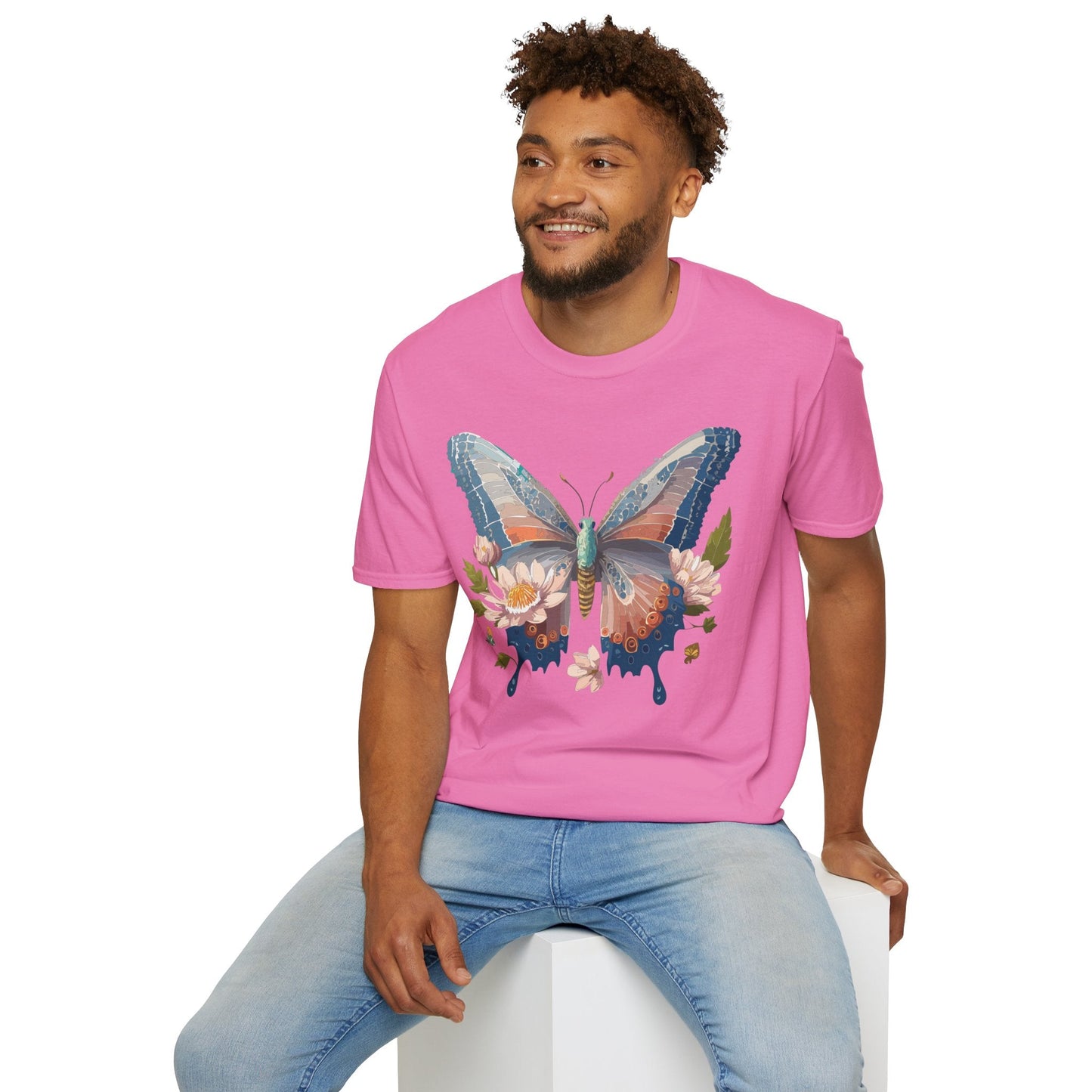 Butterfly Shirt Unisex T Shirt Monarch Design Softstyle 64000 Ring Spun Cotton Tee