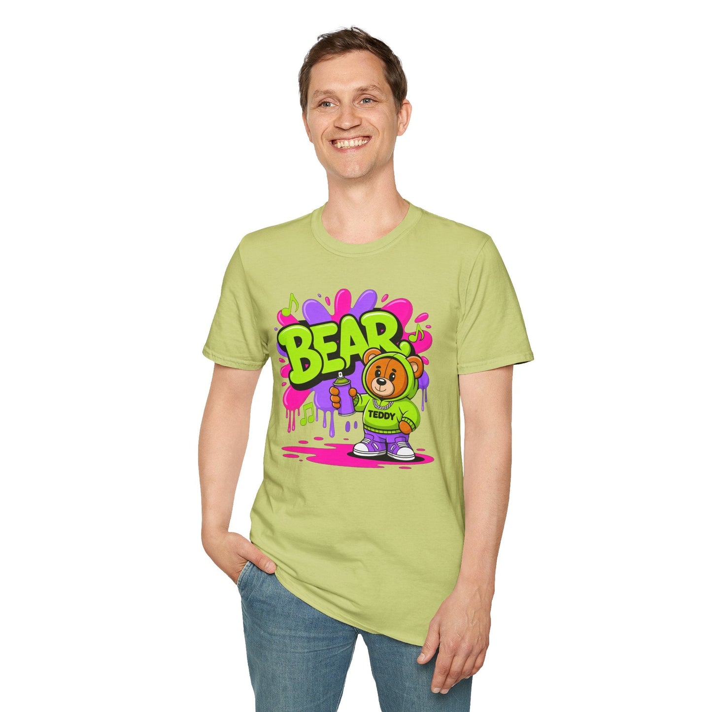 Funny Cartoon Animals T Shirt Unisex Graphic Tee Animation Softstyle Gildan 64000 Ring Spun Cotton