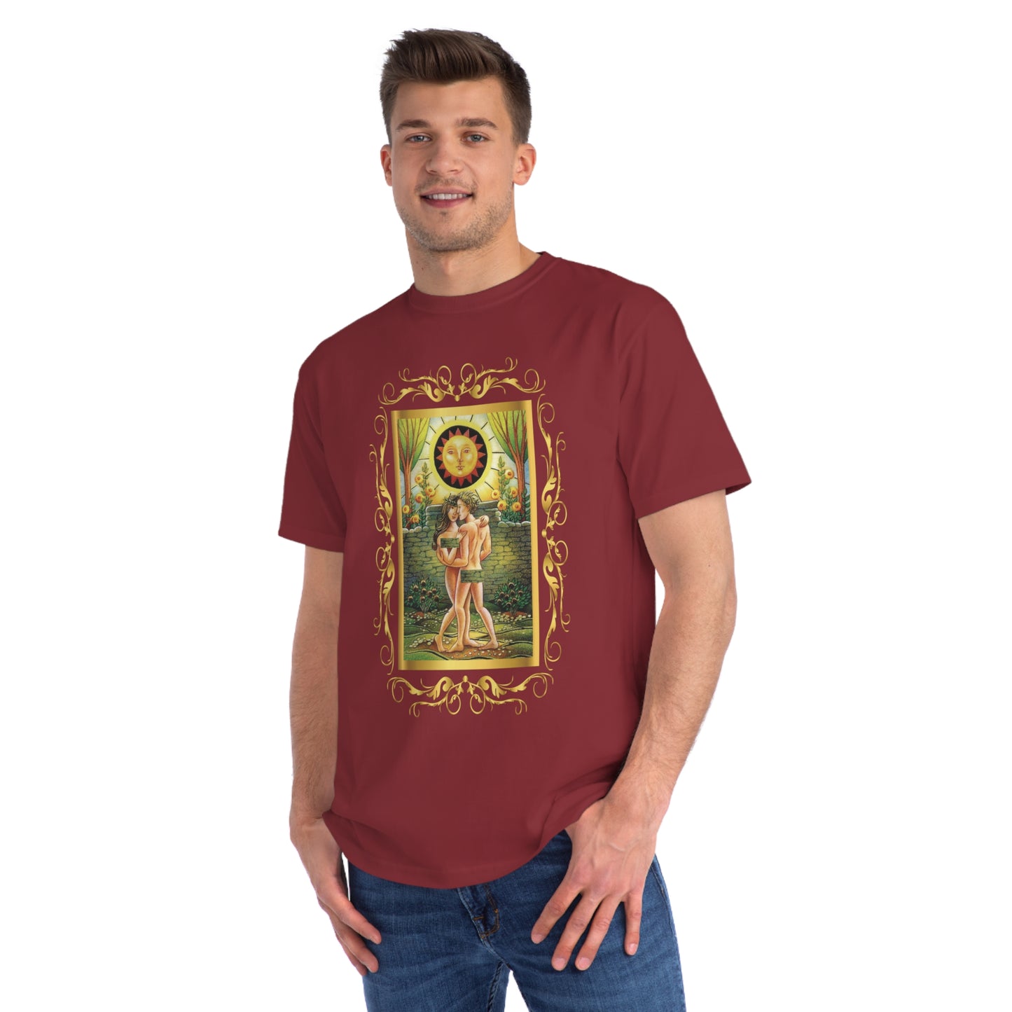 T-Shirt aus Bio-Baumwolle, Unisex, mit Tarotkarten