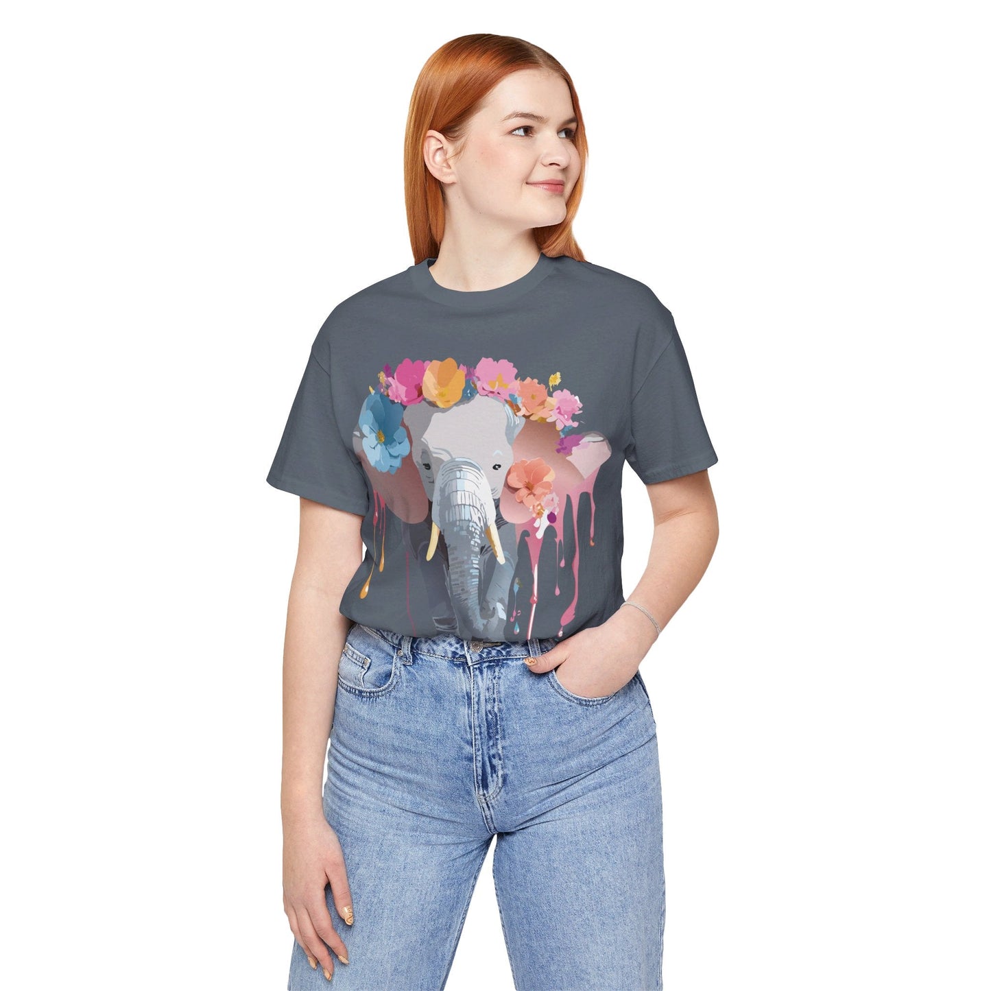 Vintage Inspired Adelpha Elephant Graphic T Shirt Unisex Short Sleeve Premium Artwork