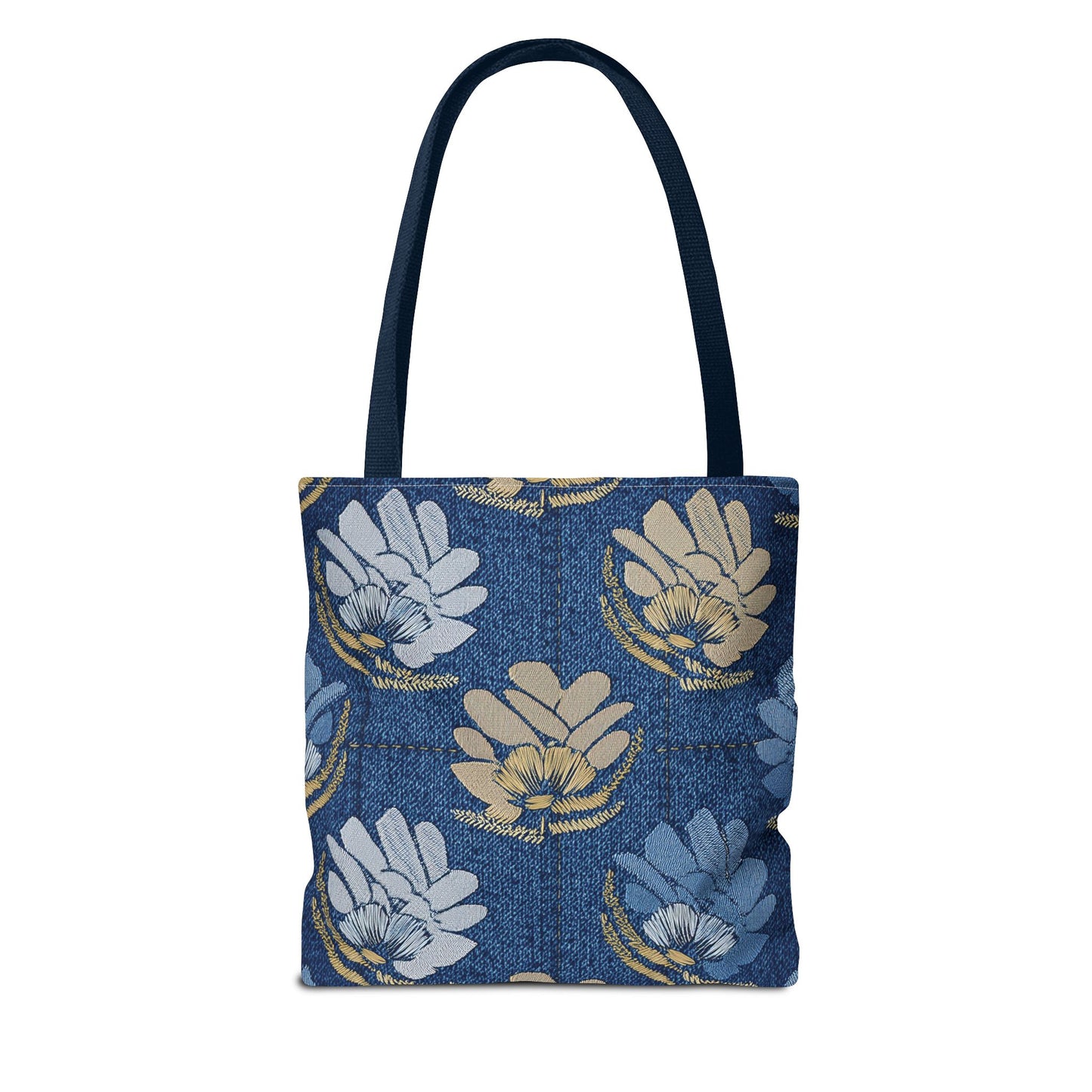 Denim Fabric Imitation Print Unisex Canvas Bag Poly Spun 3 Sizes Tote Bag 119