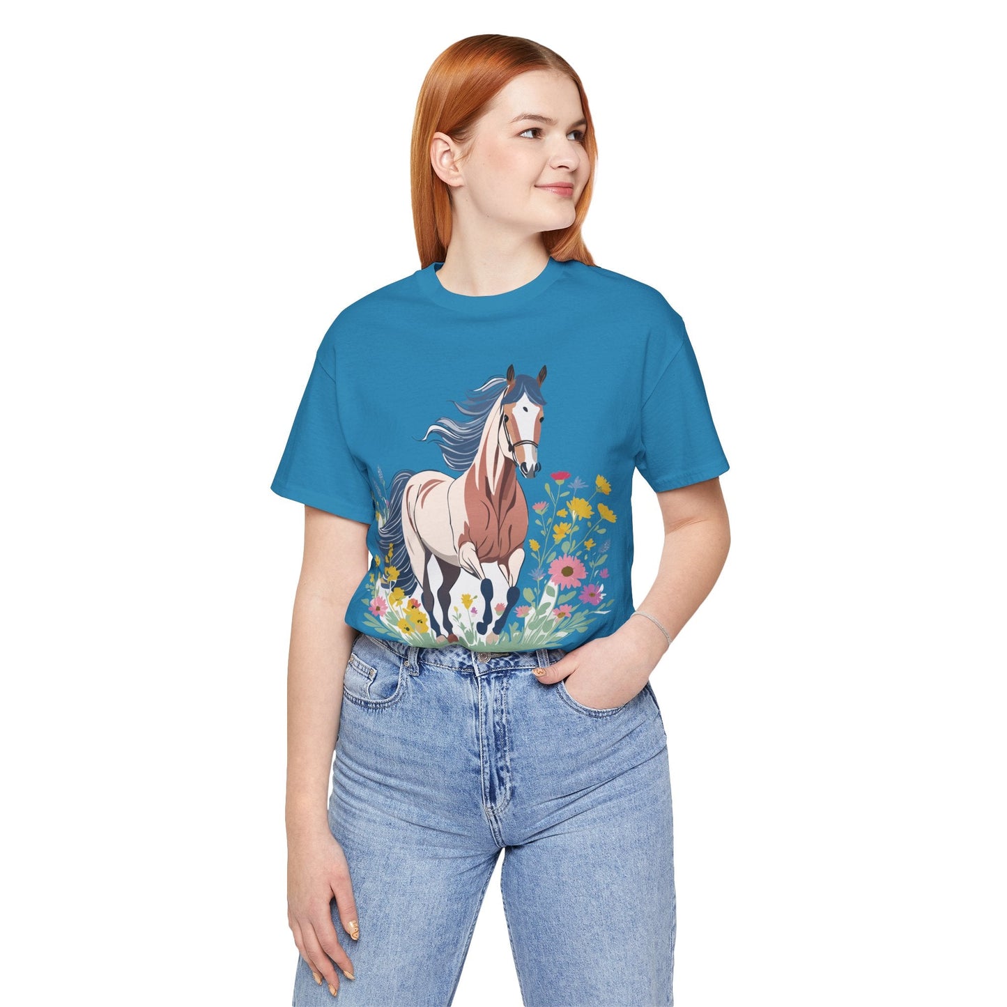 Horse Graphic Unisex 100 Cotton Vintage Animal Art T-Shirt 10