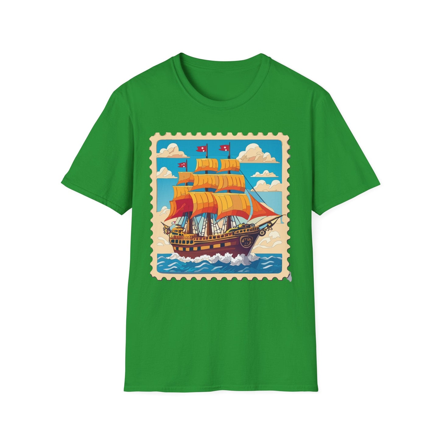 Unisex Softstyle Frigate Ship T Shirt 100 Percent Ring Spun Cotton Gildan 64000 Tee