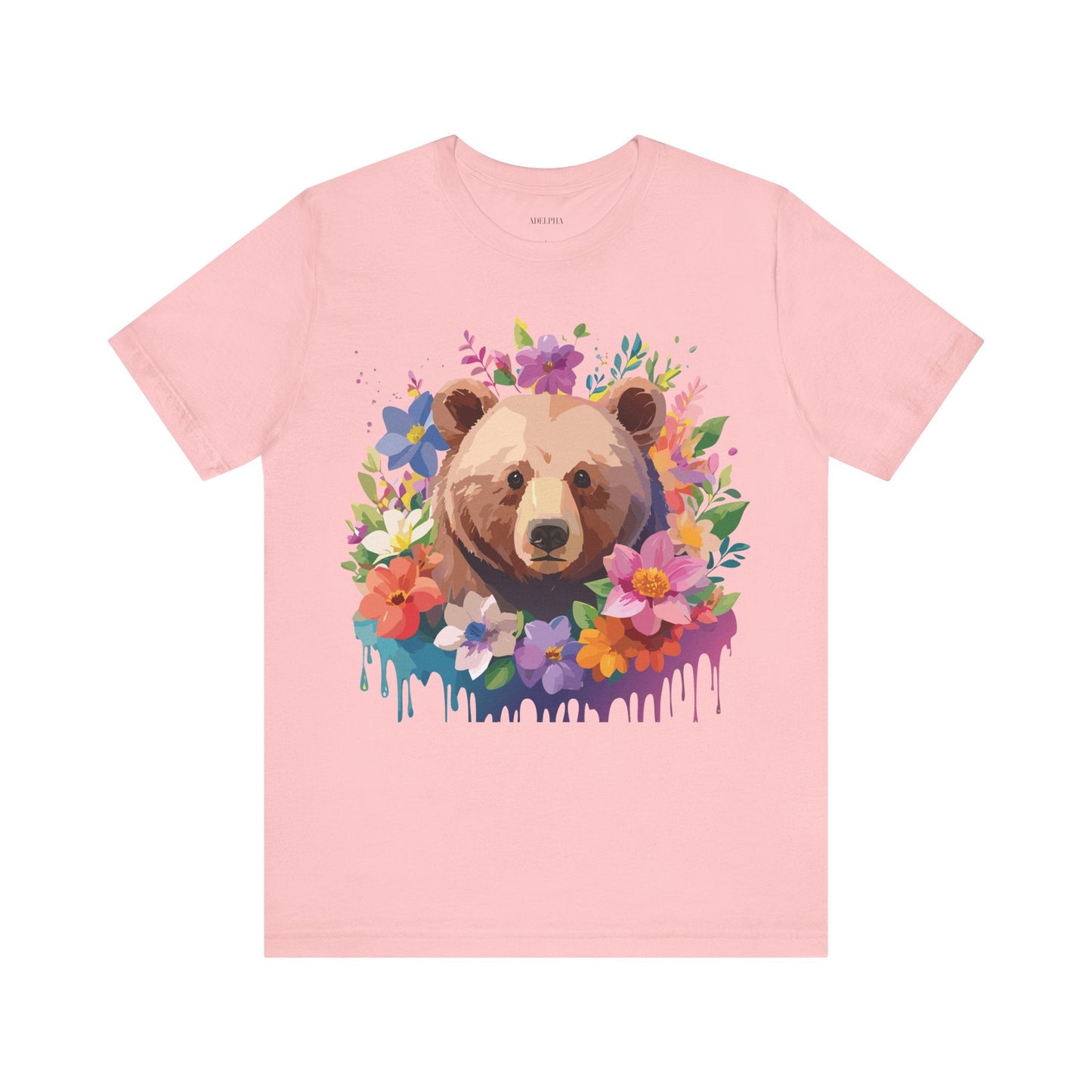 Bear Graphic Unisex 100 Cotton Short Sleeve Art Design Vintage T-Shirt 4