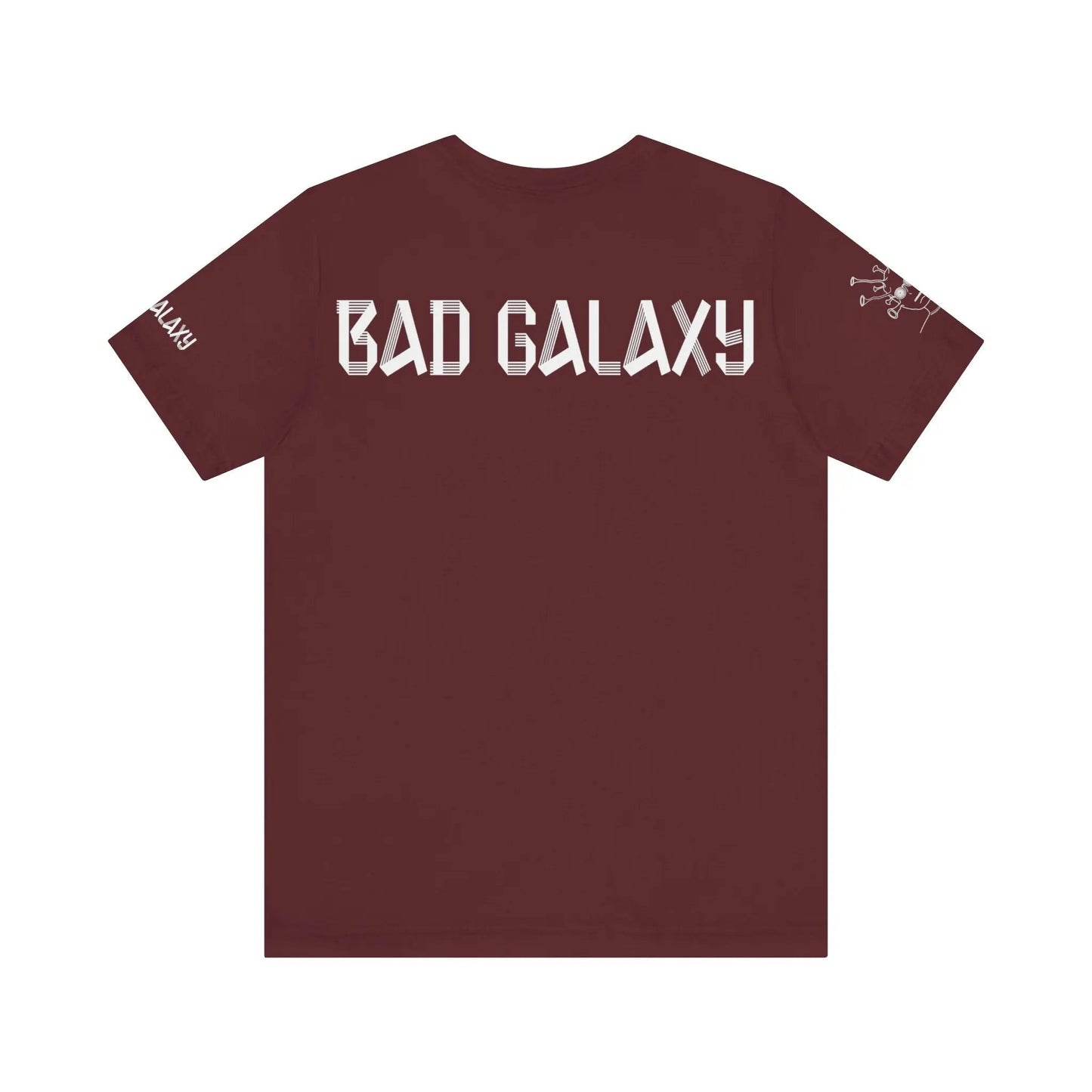 Tee Shirt With Alien From Bad Galaxy 100 Percent Cotton Eco Friendly Inks Made In USA