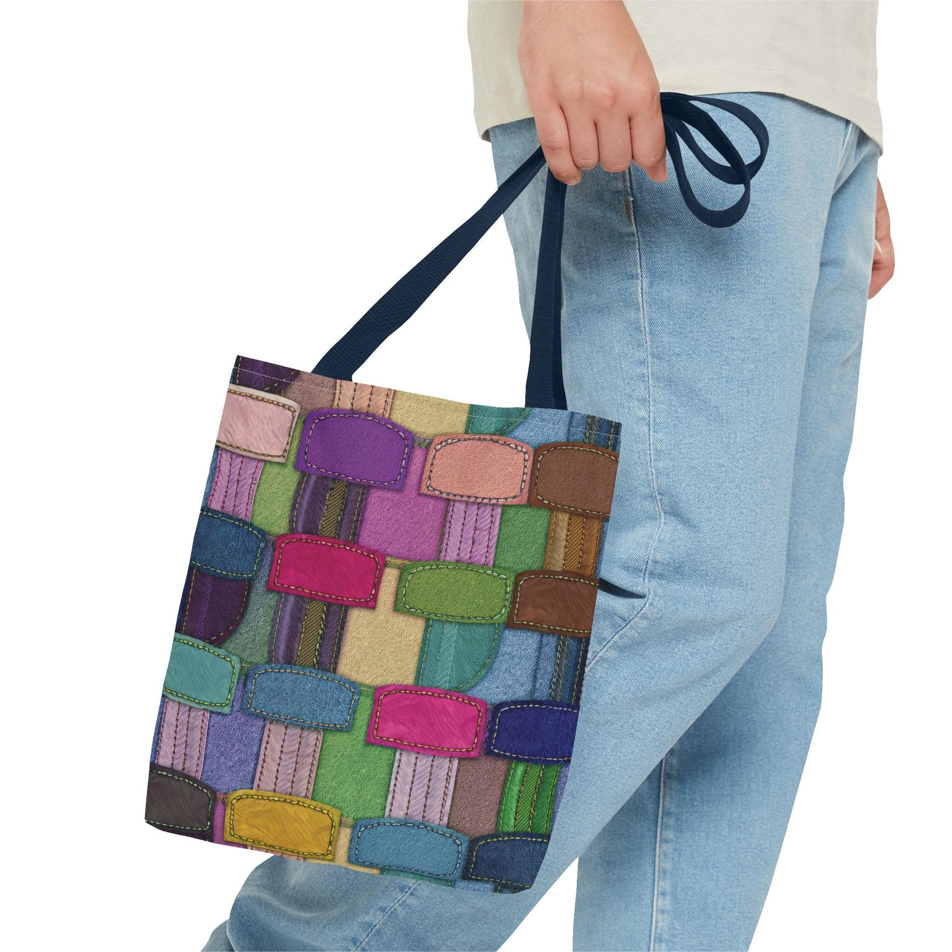 Denim Canvas Bag, Tote Bag Denim Printify