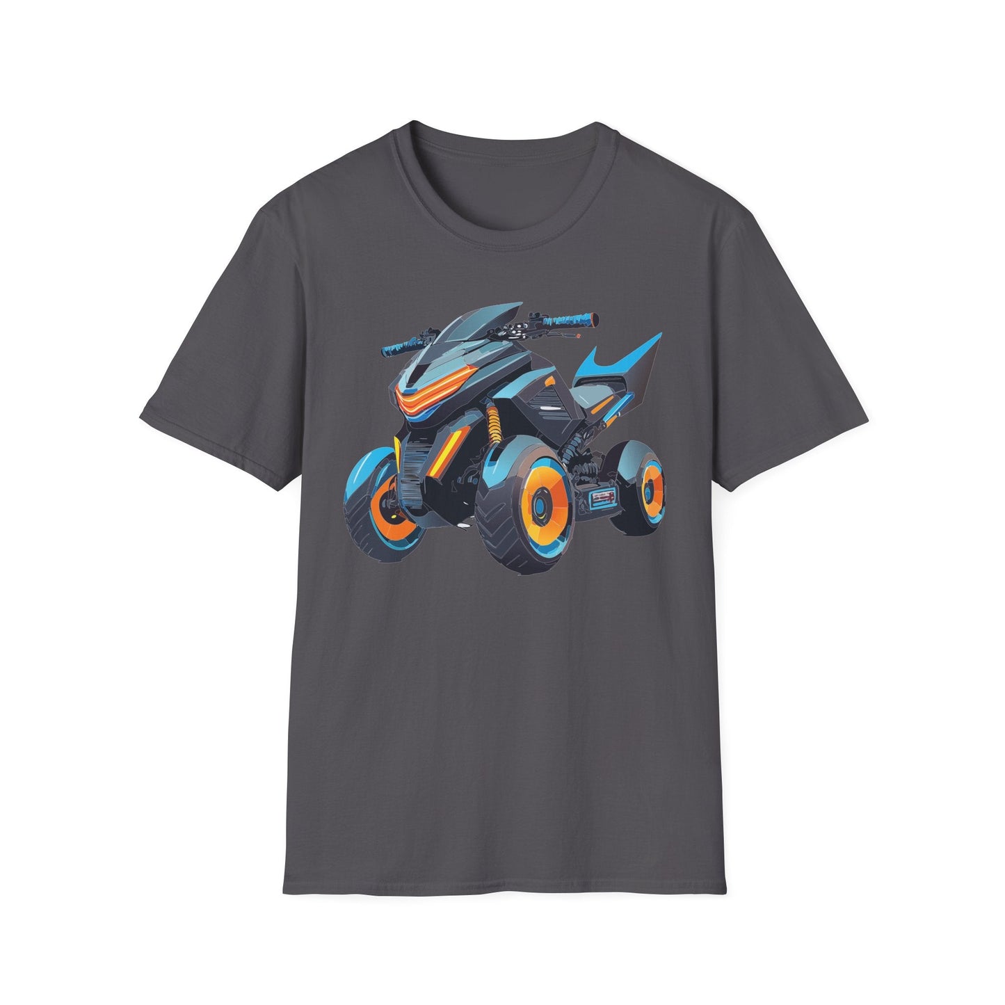 Unisex Motorcycle Art Design T Shirt Softstyle 64000 MTB Graphic Tee For Riders