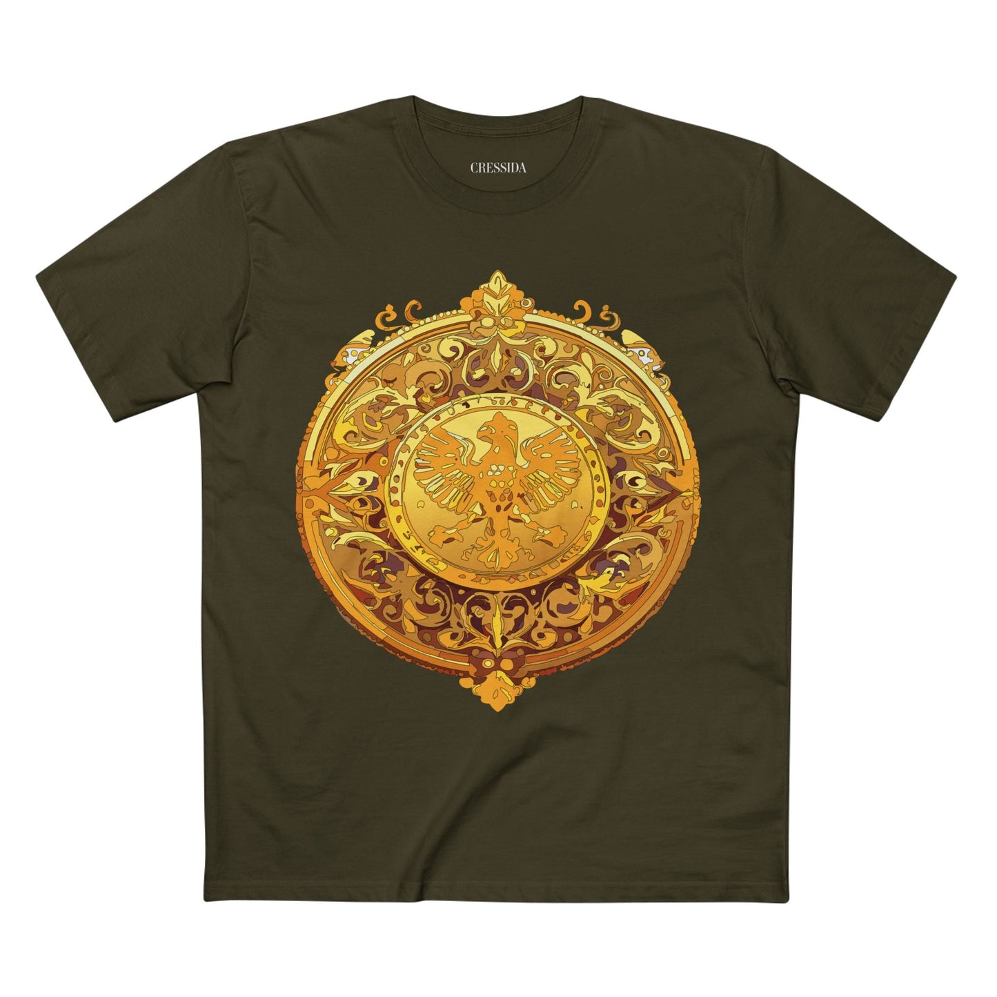 Antique Gold Coin Graphic Design T-Shirt Unisex 100 Cotton With Golden Print Artwork Tee 26