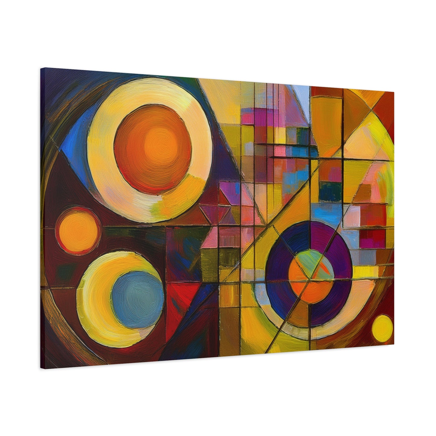 Abstract Oil Painting Print Canvas 24x16, 30x20, 36x24, 48x32, 60x40 Bright Latex Inks, Pine-Wood Inner Frame ABH-7
