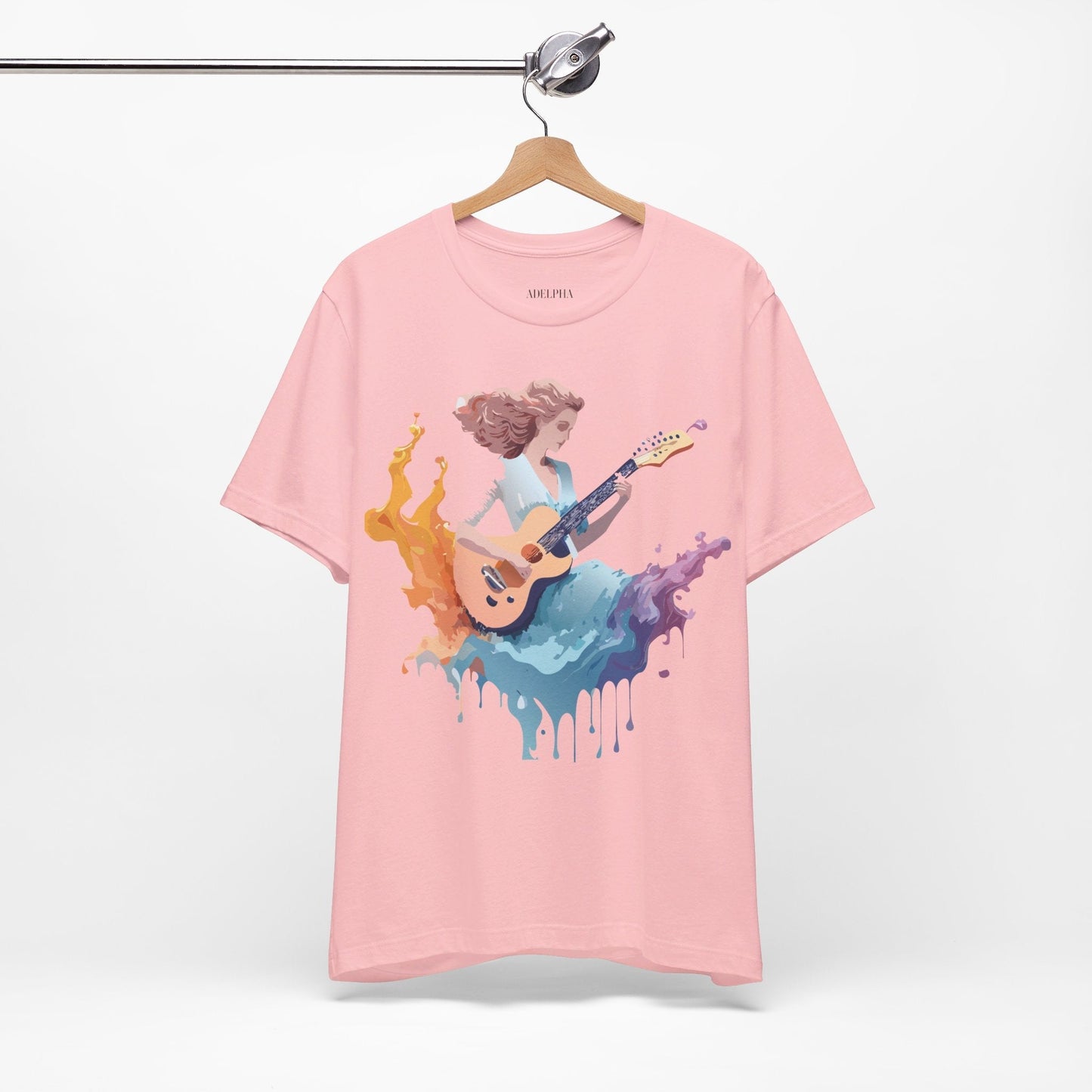 Music Graphic Unisex 100 Cotton Vintage Art with Musical Elements Tee 38