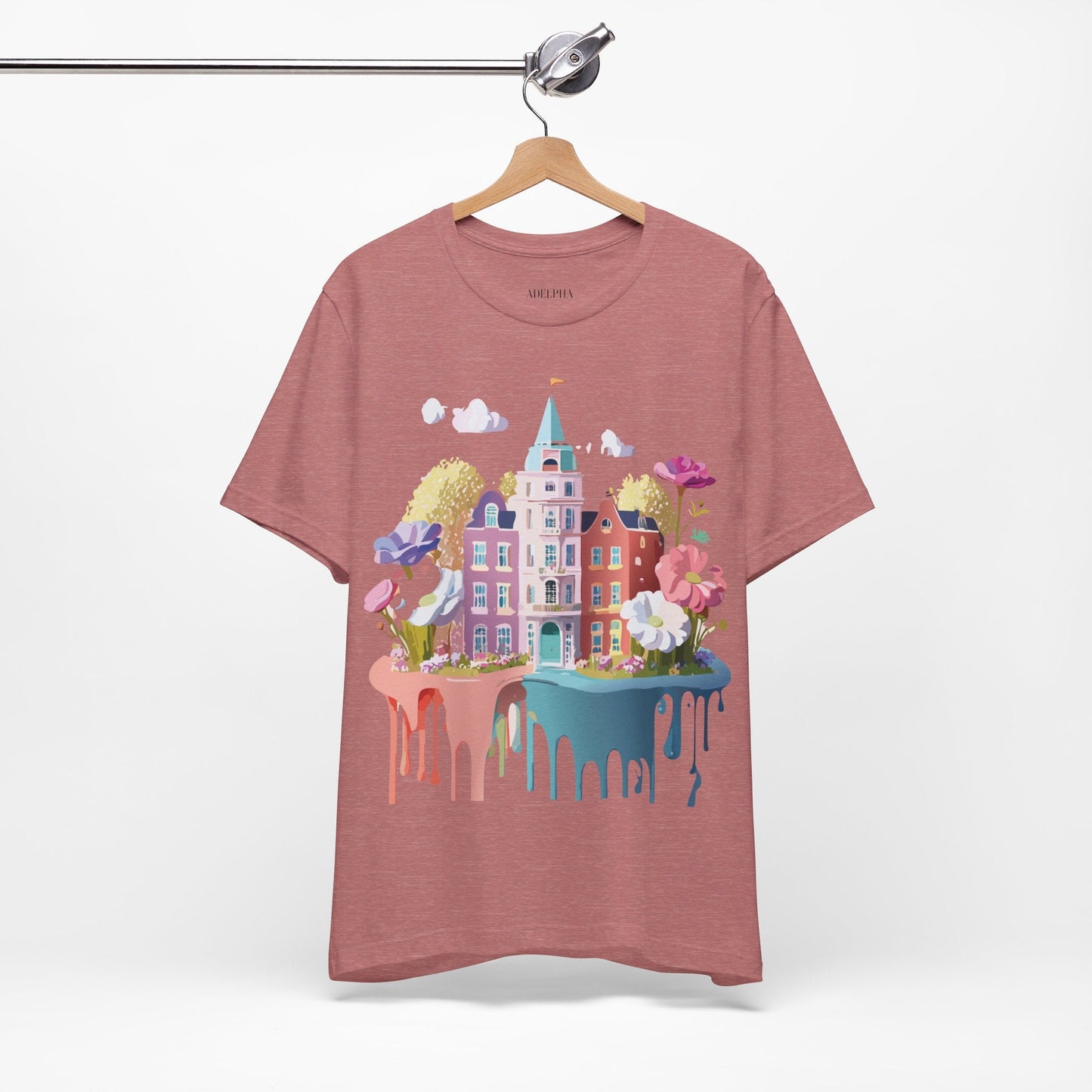 Amsterdam Tourist Shirt Graphic Tee Unisex Vintage Inspired Art Design by Adelpha Short Sleeve