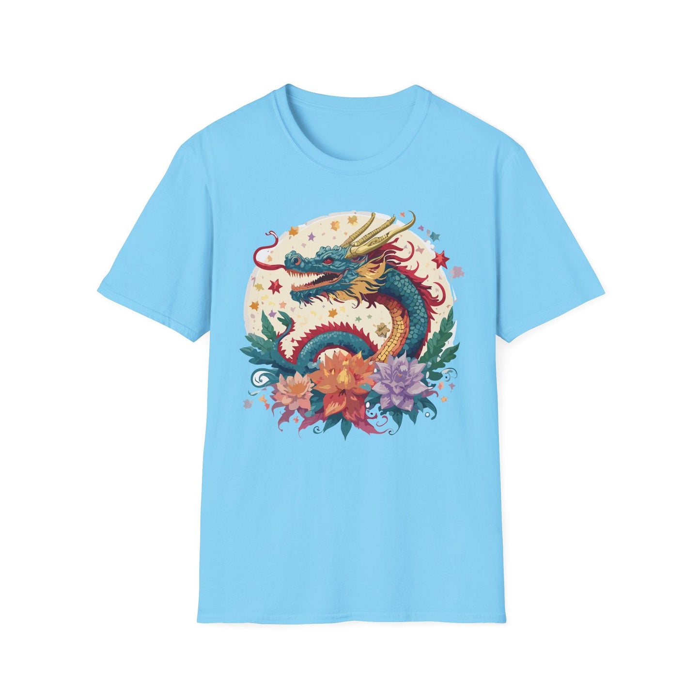 Dragon Graphic Unisex 100 Cotton Tee with Animal Artwork Design 5
