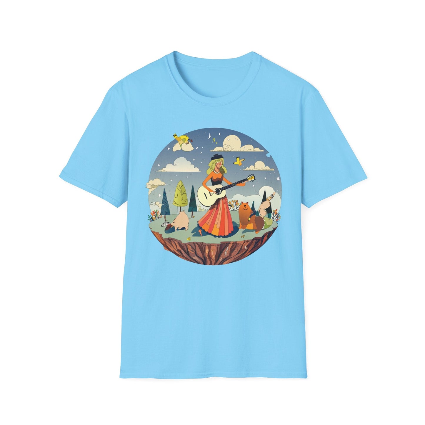 Womens Graphic T Shirt Art Design Tee Unisex SoftStyle Gildan 64000 100 Percent Cotton