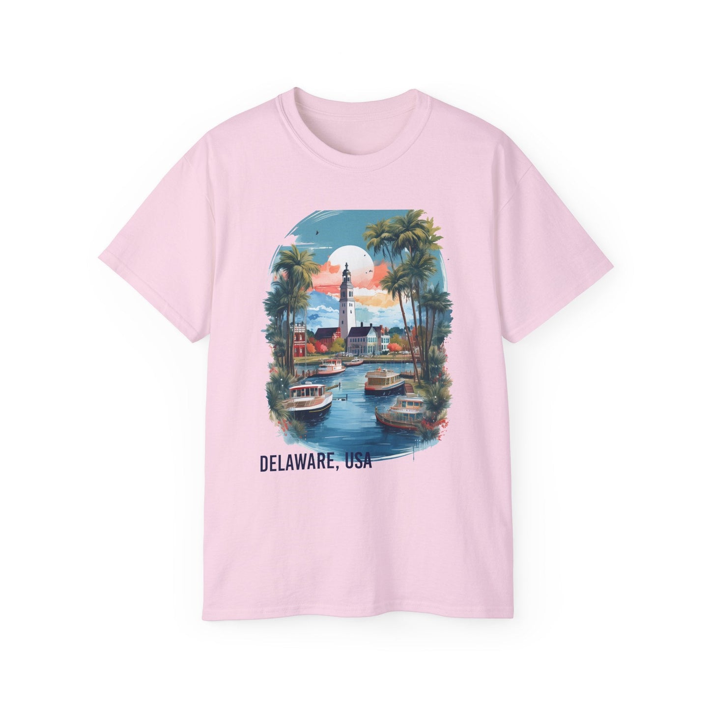 Delaware Graphic Unisex Cotton T‑Shirt 2