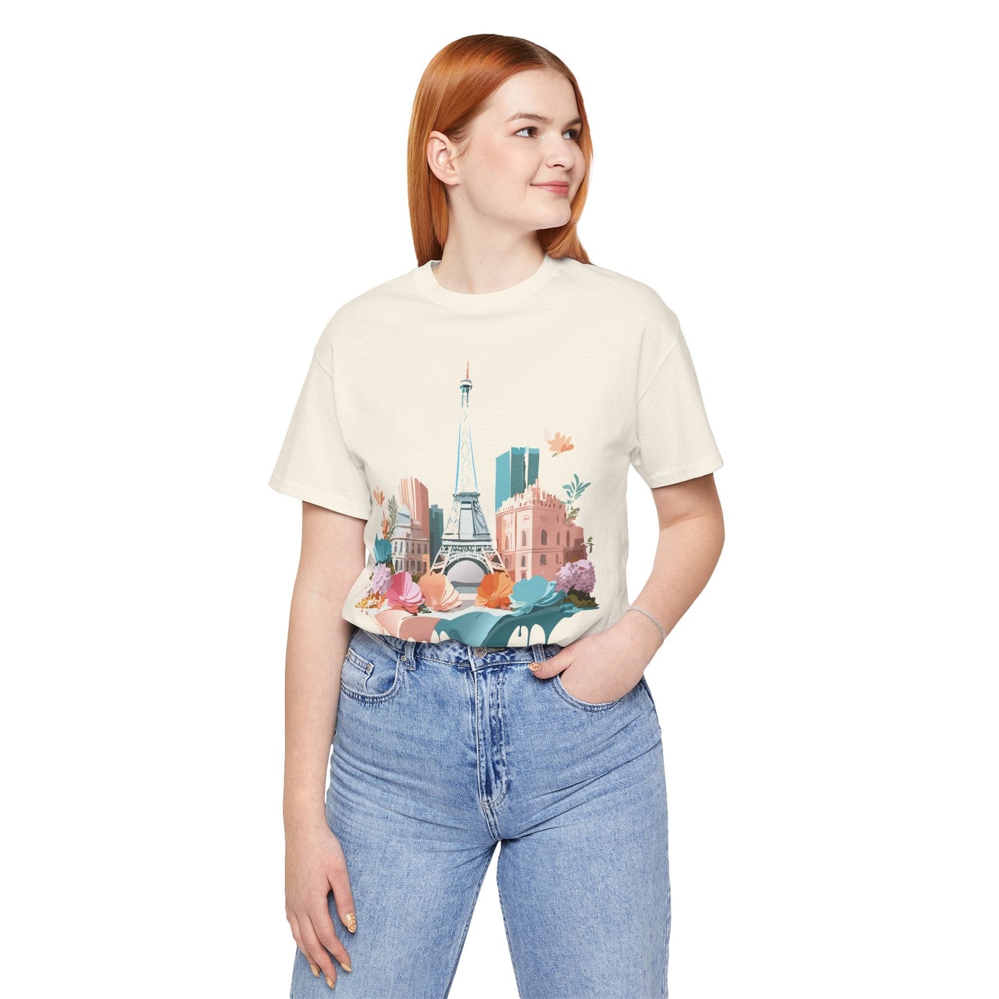 Paris Vintage Inspired Graphic Tee Unisex Short Sleeve Shirt Adelpha Artwork Studio