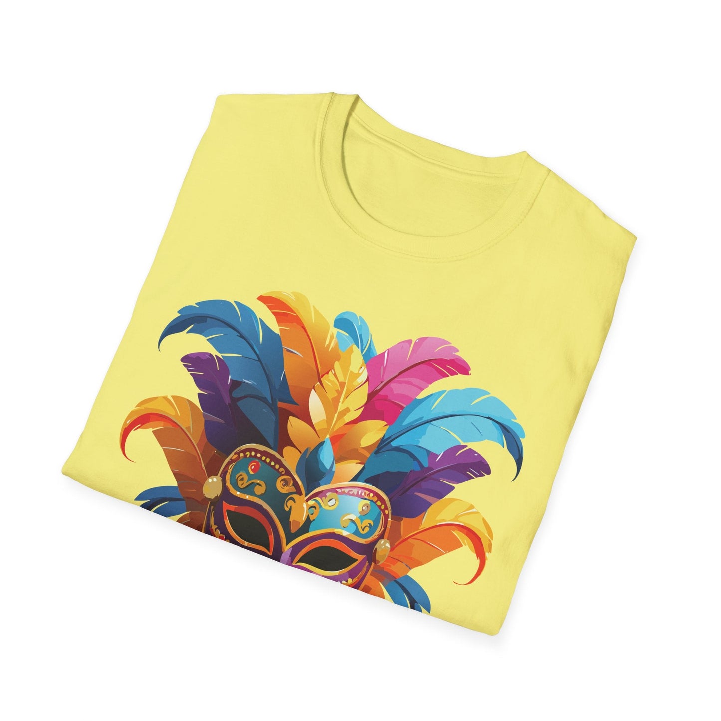 Mask Tee Shirt Unisex Masquerade Design Gildan Softstyle 64000 100 Percent Cotton
