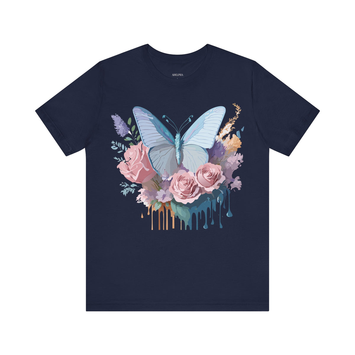 Butterfly Graphic Unisex Cotton Bella+Canvas Tee with Art Design n46
