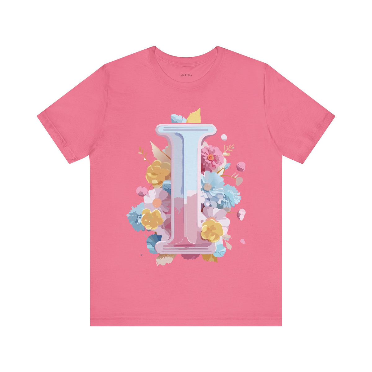 Letter I Graphic Unisex Cotton Bella+Canvas Tee with Art Letter Design