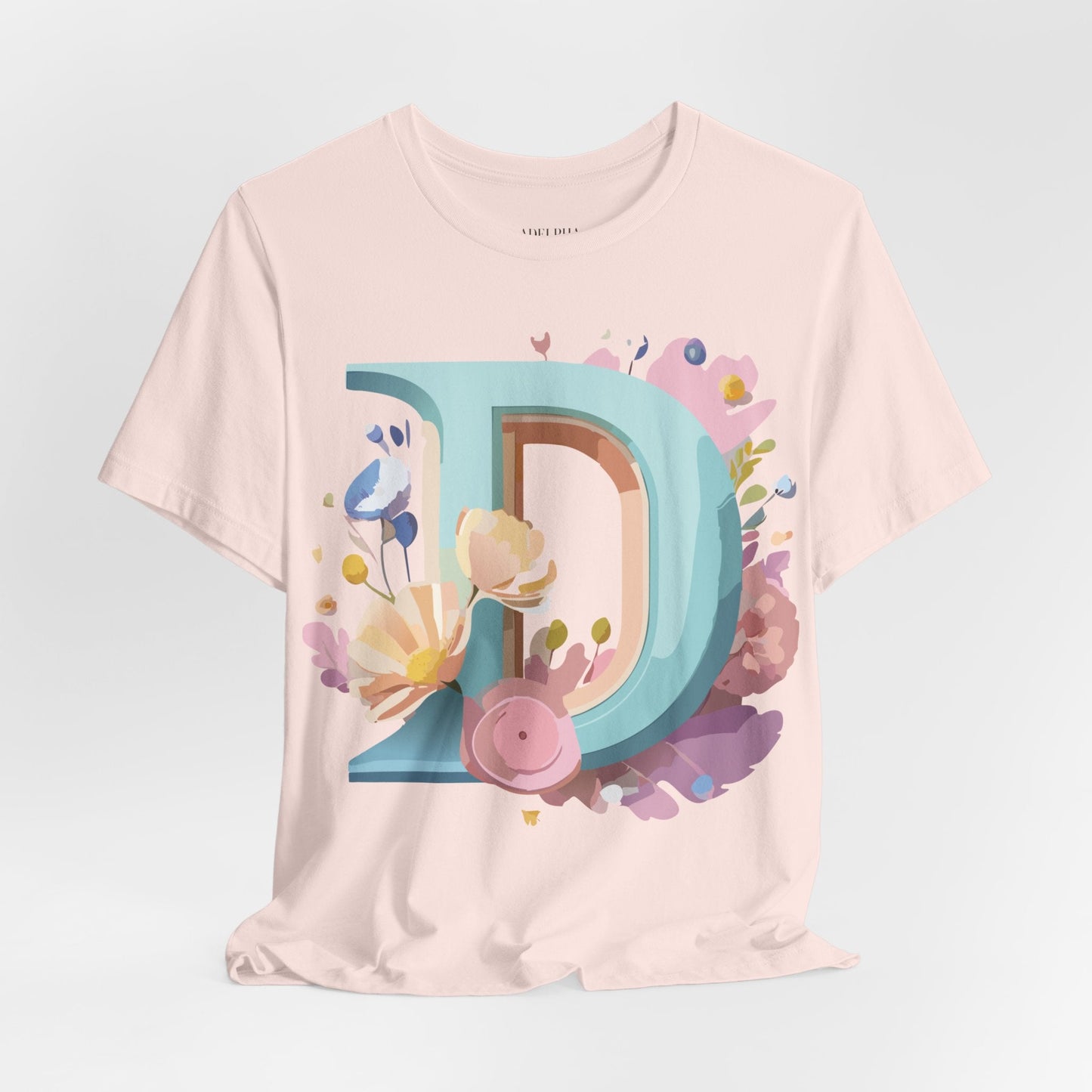 Letter D Shirt Graphic Tee Unisex Vintage Inspired Art Design Adelpha Premium Collection