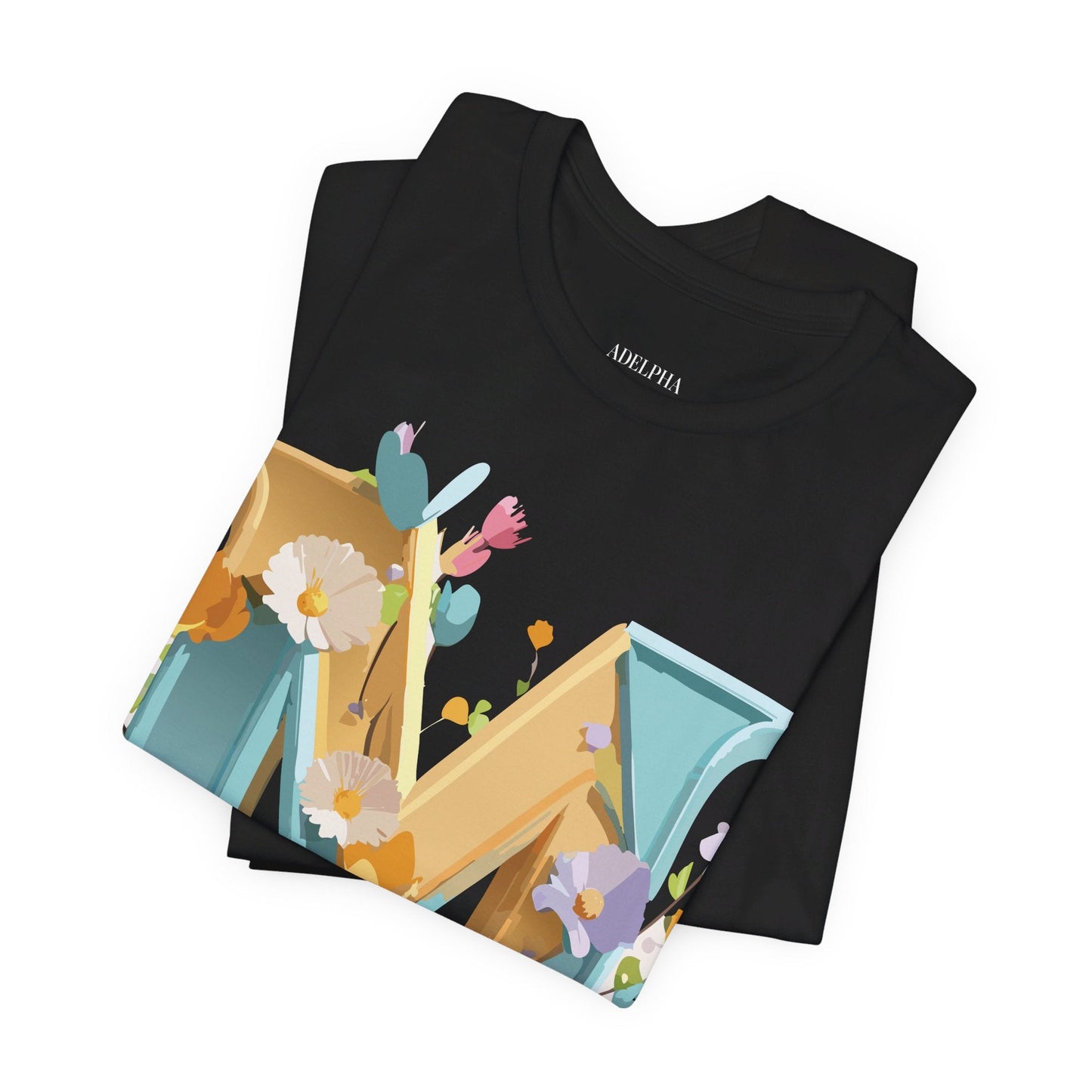 Letter M Shirt Unisex Graphic Tee From Adelpha Vintage Inspired Art Short Sleeve Jersey