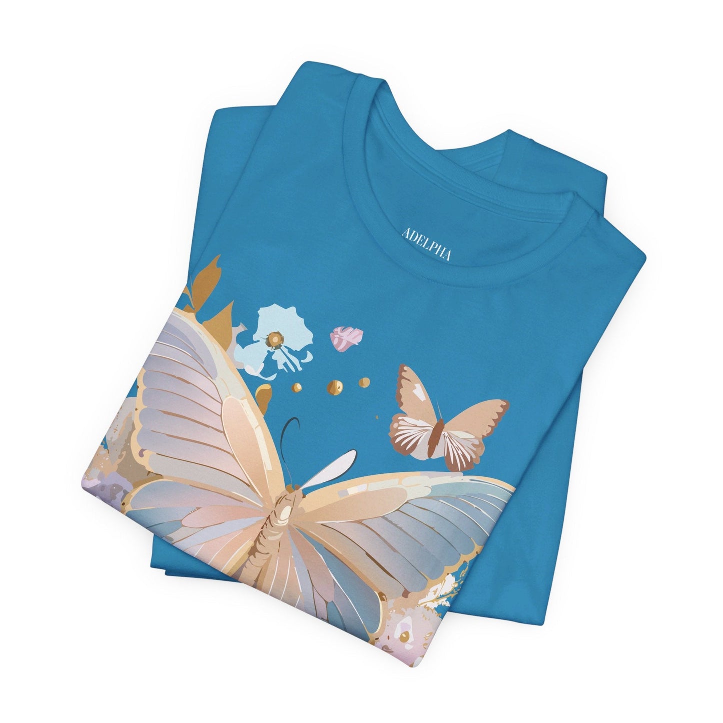 Butterfly Graphic T Shirt Unisex Vintage Artwork Tee By Adelpha