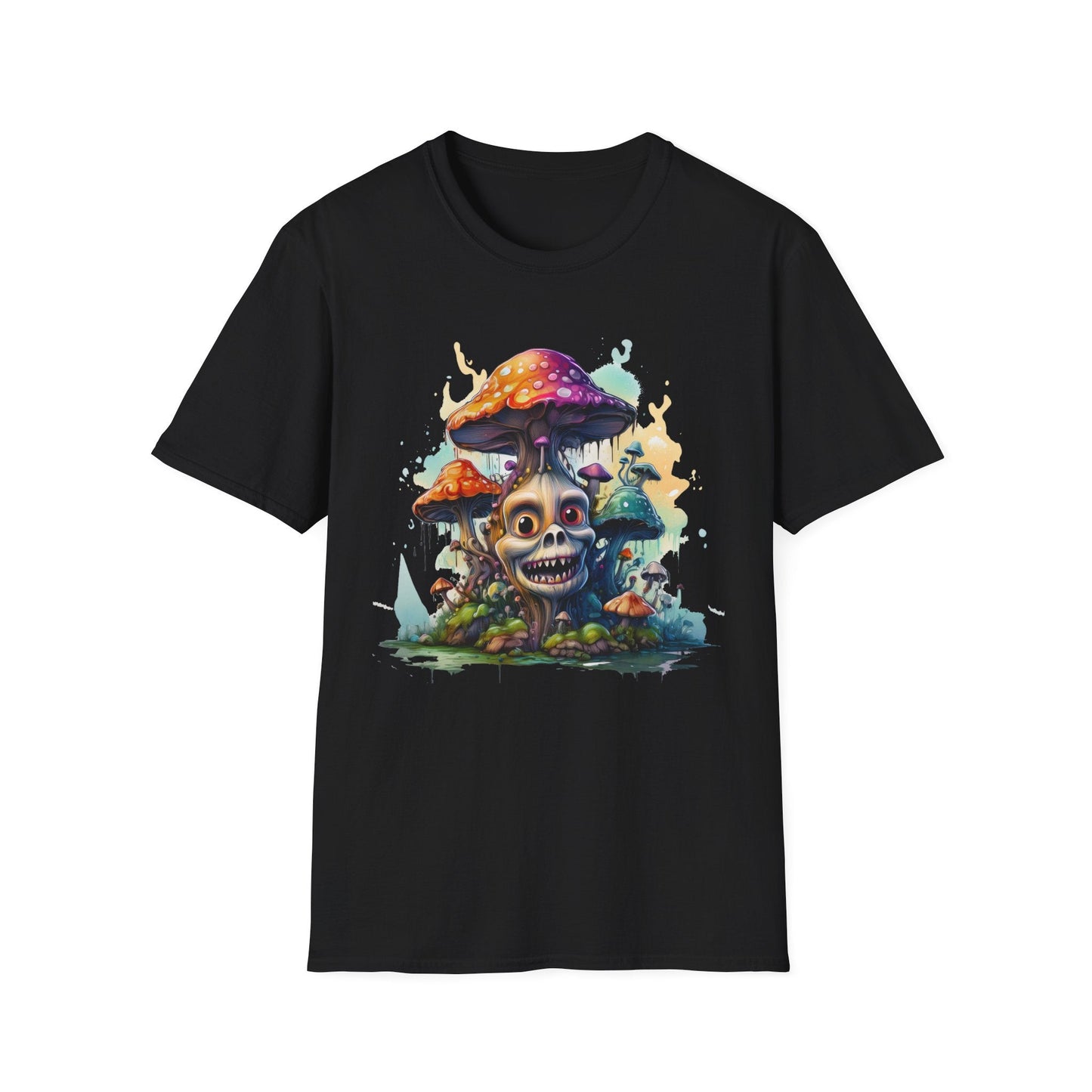 Funny Mashroom Graphic Unisex Softstyle Cotton With Cartoon Illustration Design 6