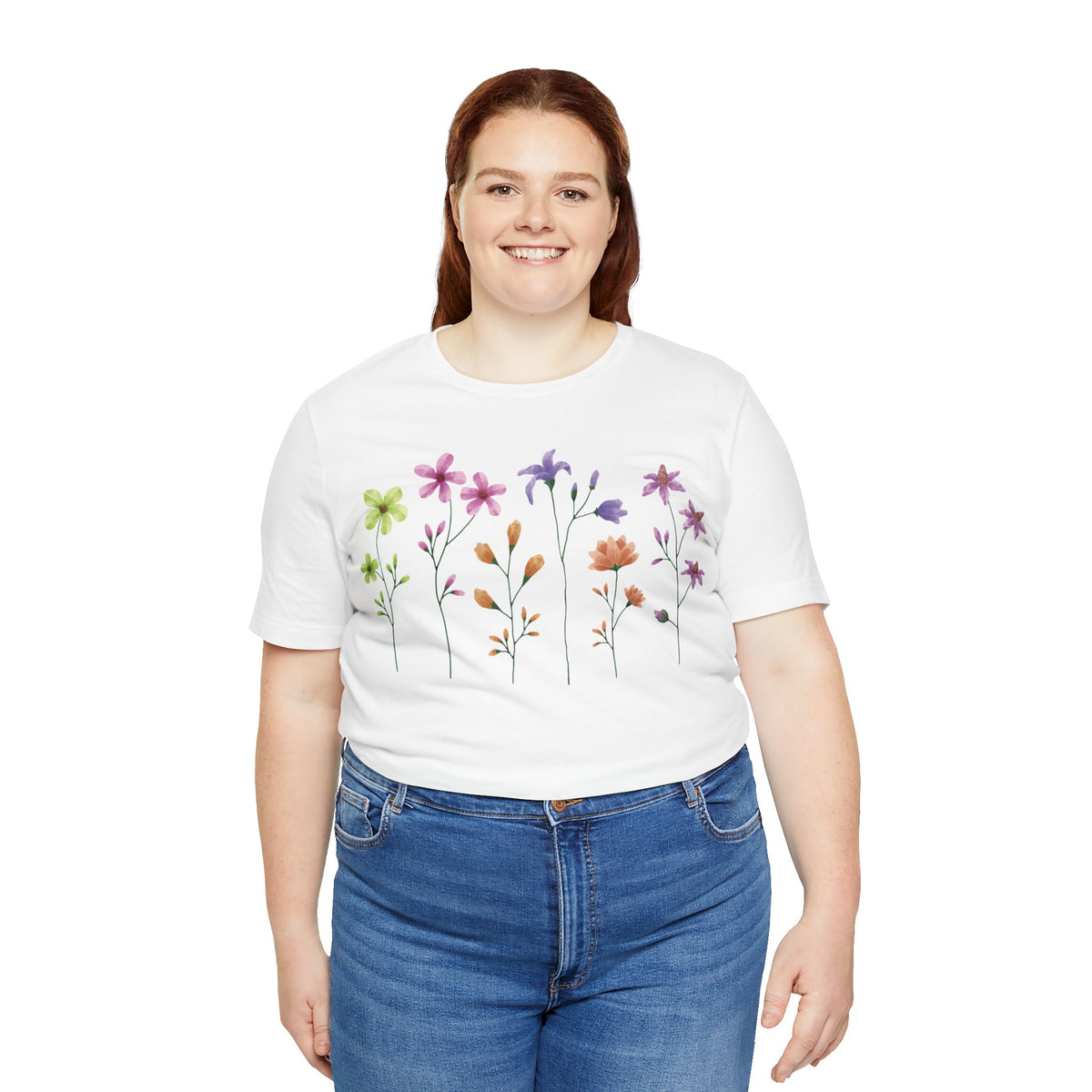 Floral Graphic Tee Shirt - Bella+Canvas Unisex 100 Cotton 54