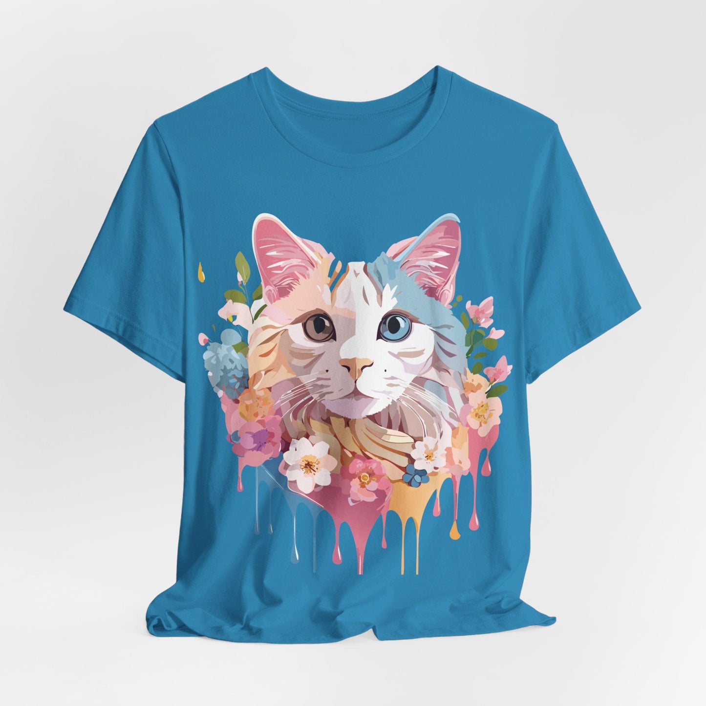 Cat Graphic Tee Unisex Short Sleeve Shirt Featuring Vintage Adelpha Artwork