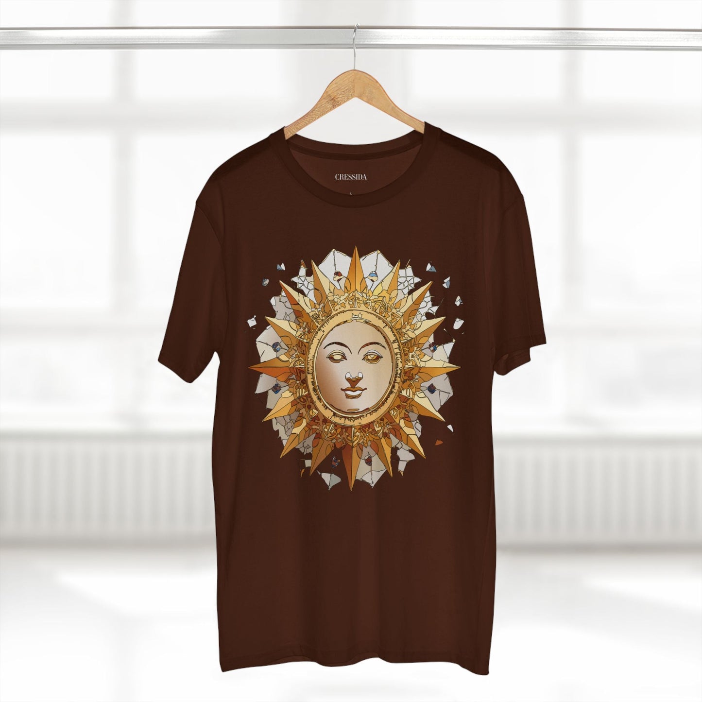 Gold Sun Graphic Unisex 100 Cotton T-Shirt with Golden Art Design 19